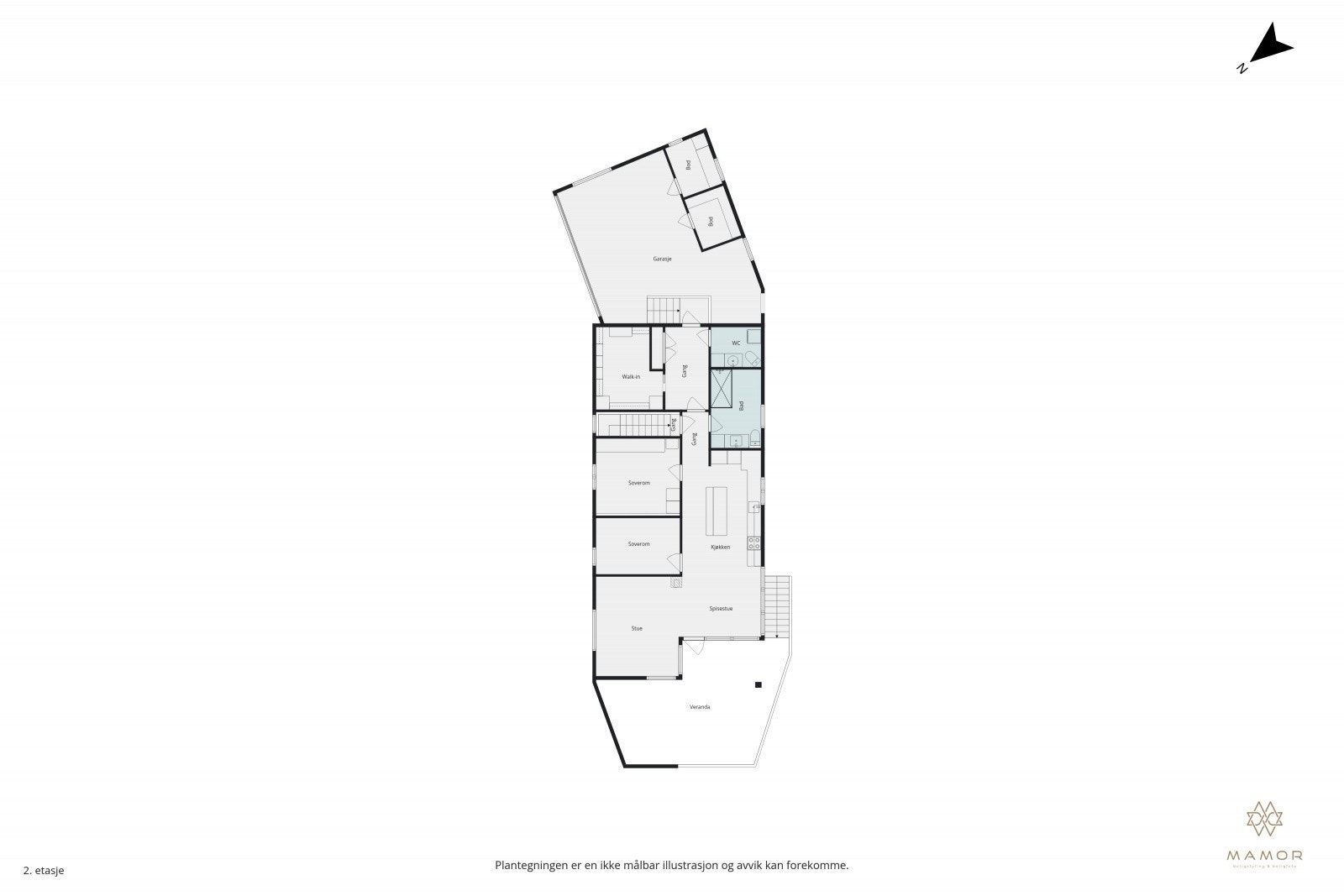 Plantegning 1. etasje Galleribilde