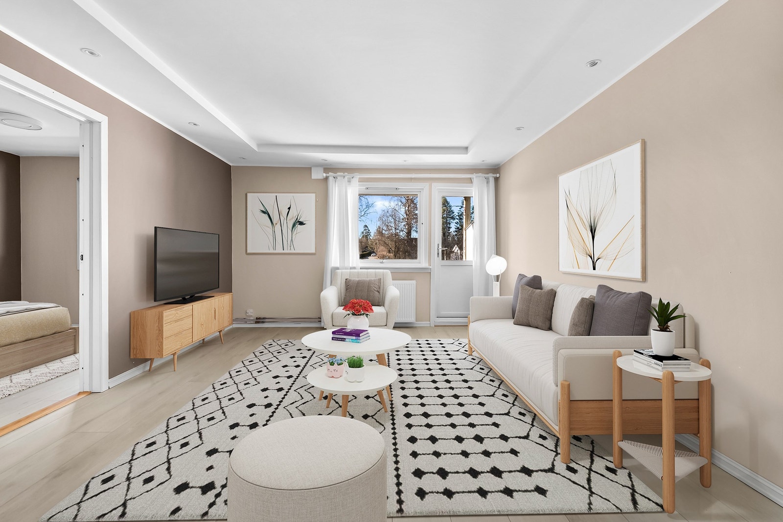 Velkommen til H Nestens veg 6B. En pen 2-roms leilighet i 1 etasje. Bildet er digitalstylet. (Foto: Morten Eriksen). Galleribilde