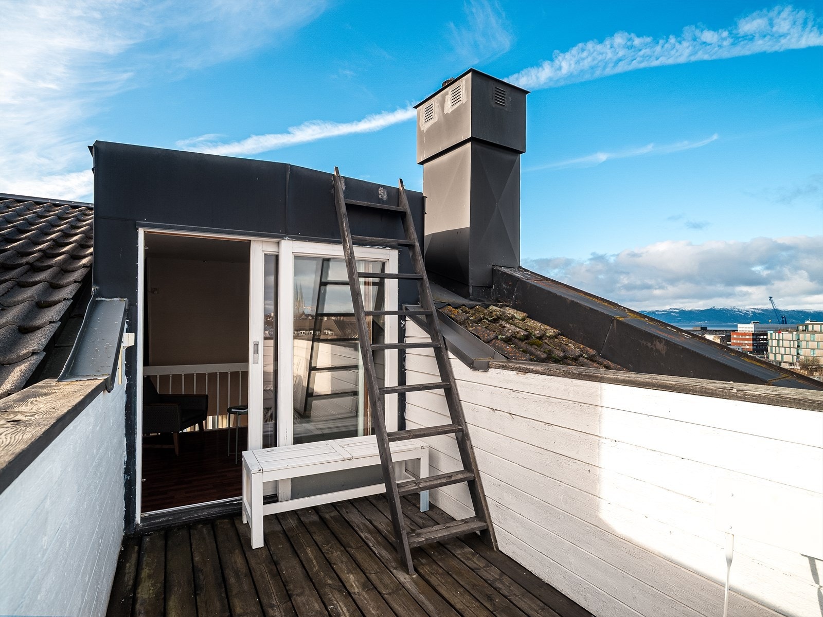 Takterrassen måler 6 kvm. Galleribilde