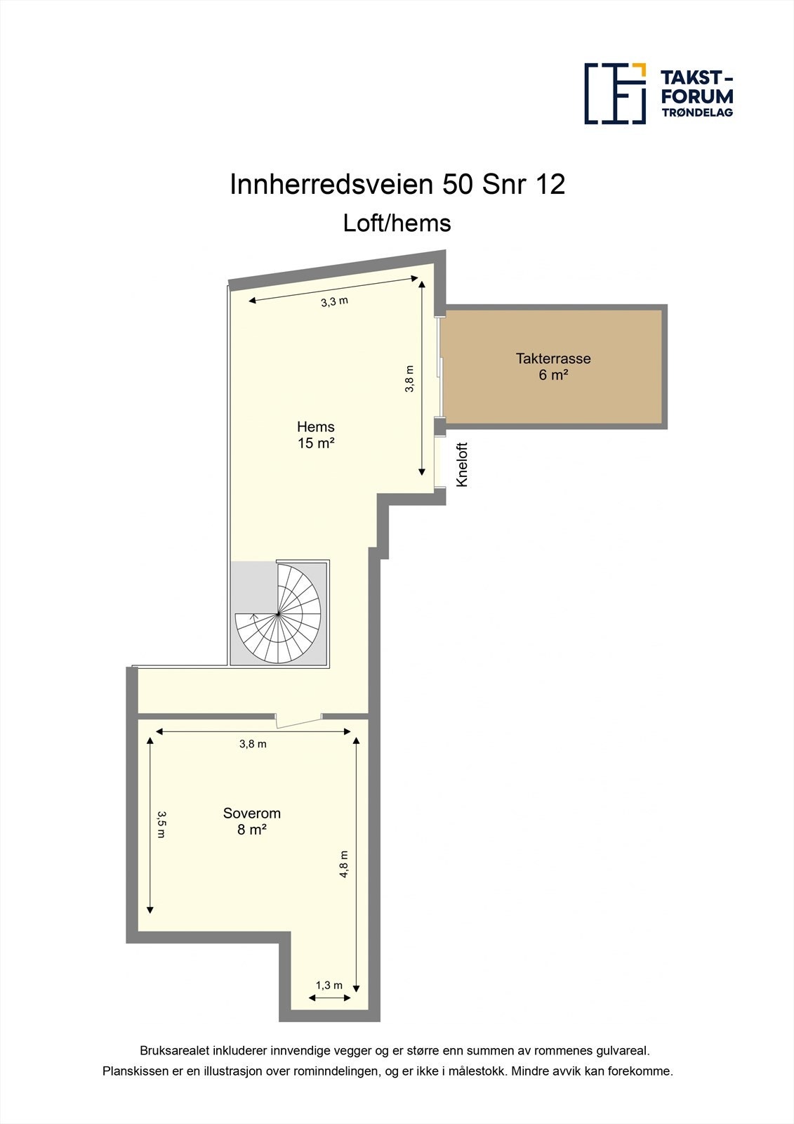 Planskisse loft/hems Galleribilde