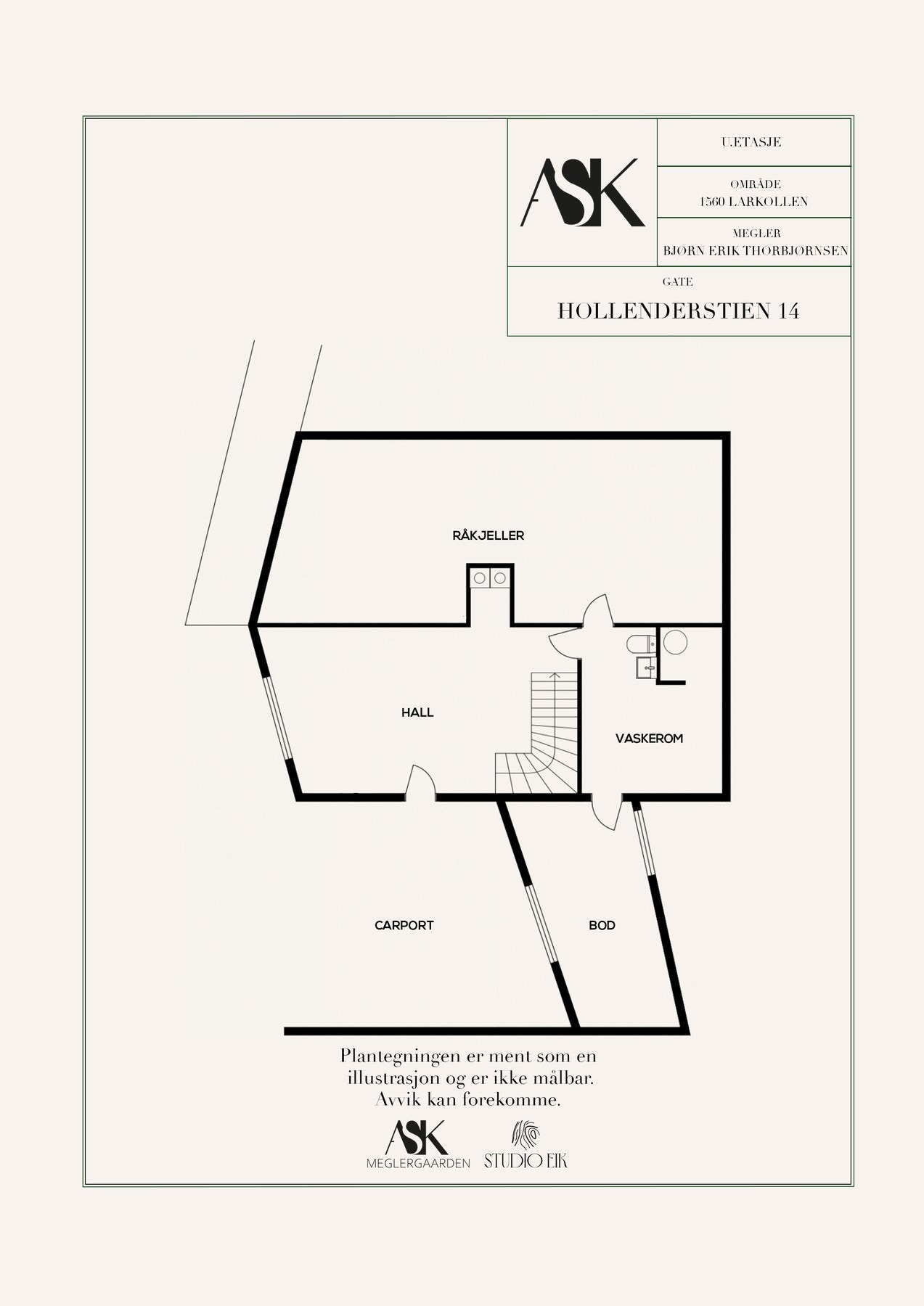 Plantegning underetasje Galleribilde