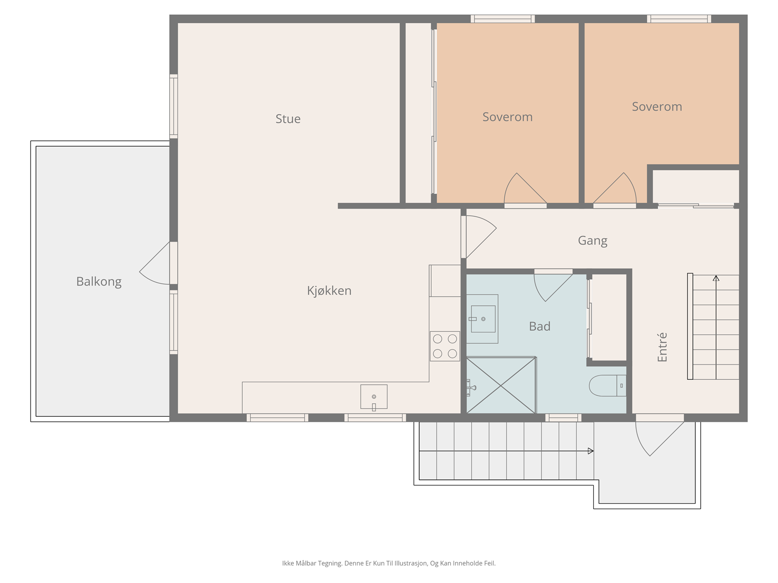 Plantegning hovedetasje. Galleribilde