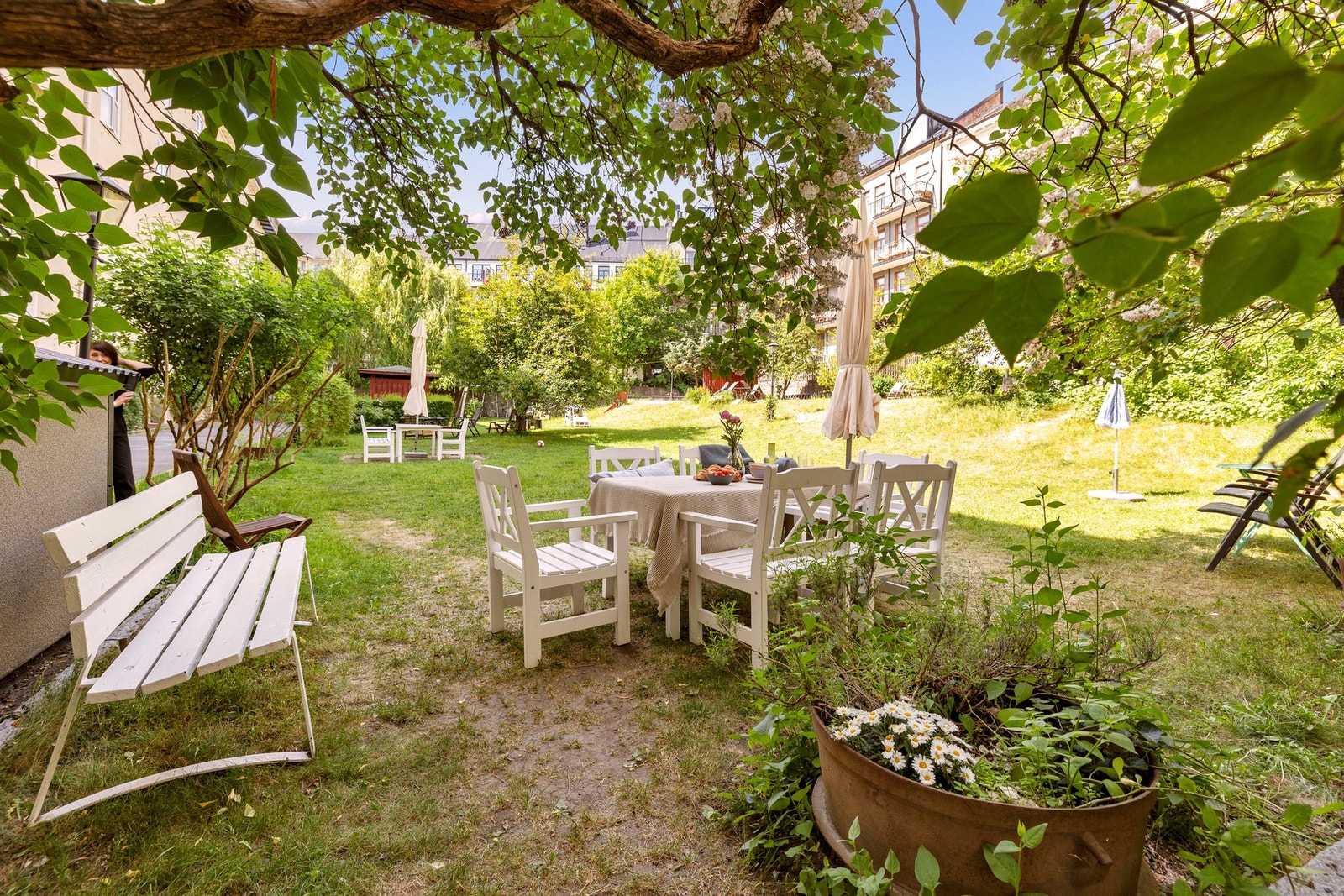 Flott felles bakgård Galleribilde