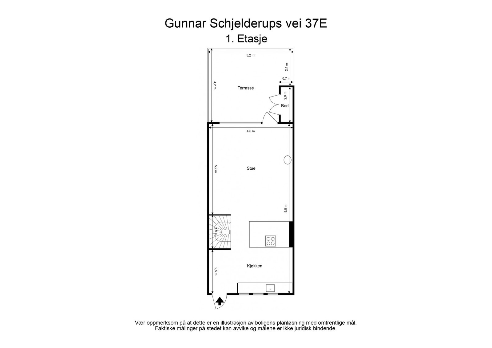 Plantegning 1. etasje Galleribilde