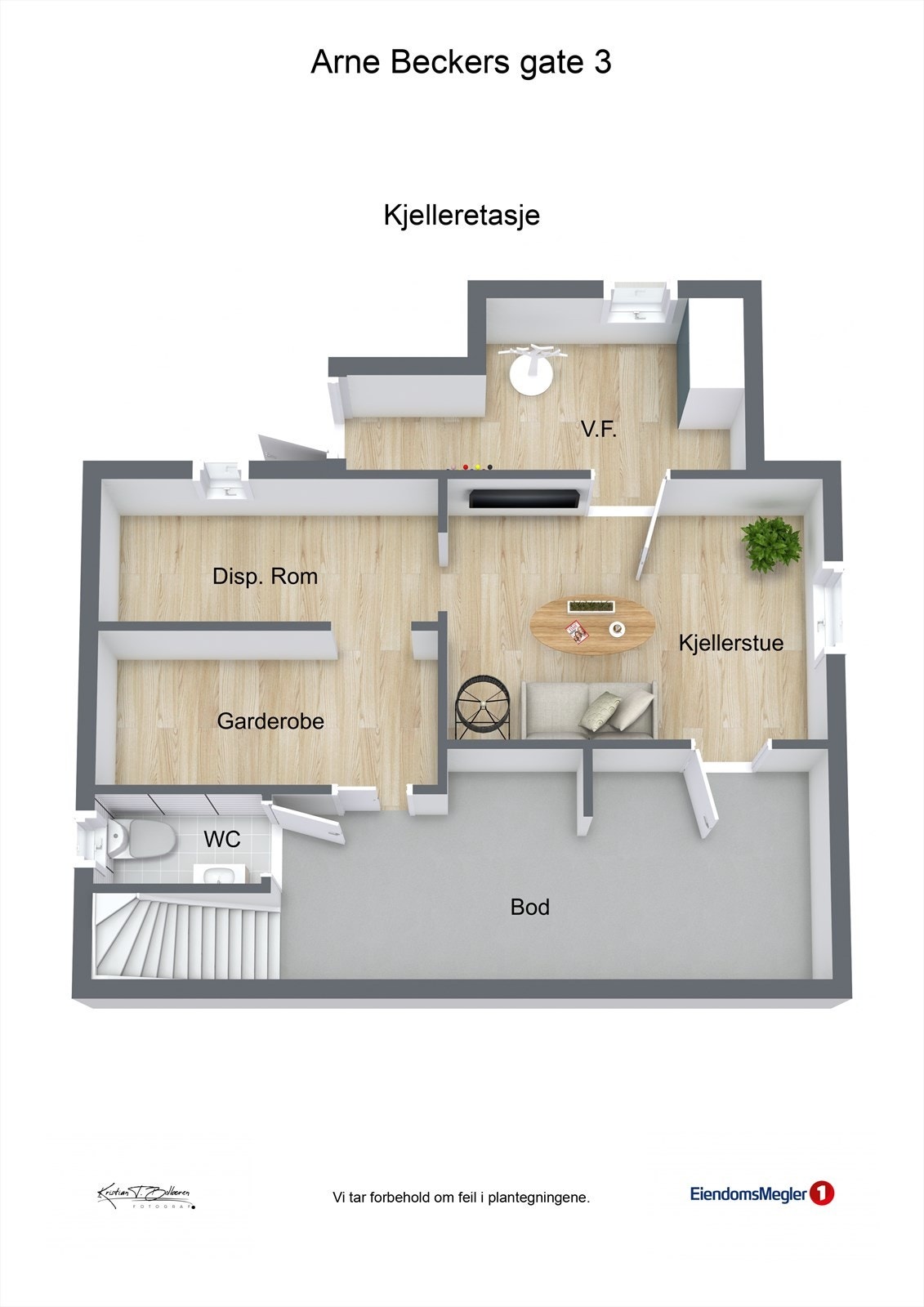 Plantegning kjeller. Galleribilde