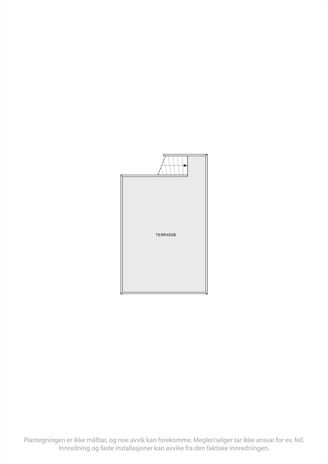 Plantegning takterrassen Galleribilde