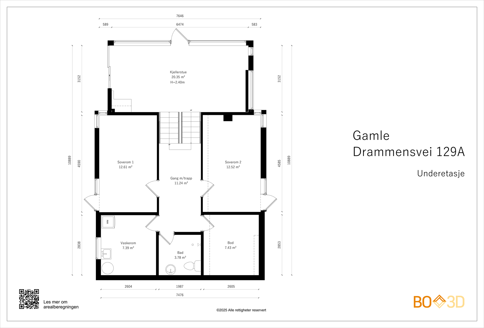 Gamle Drammensvei 129A - Underetasje. Galleribilde