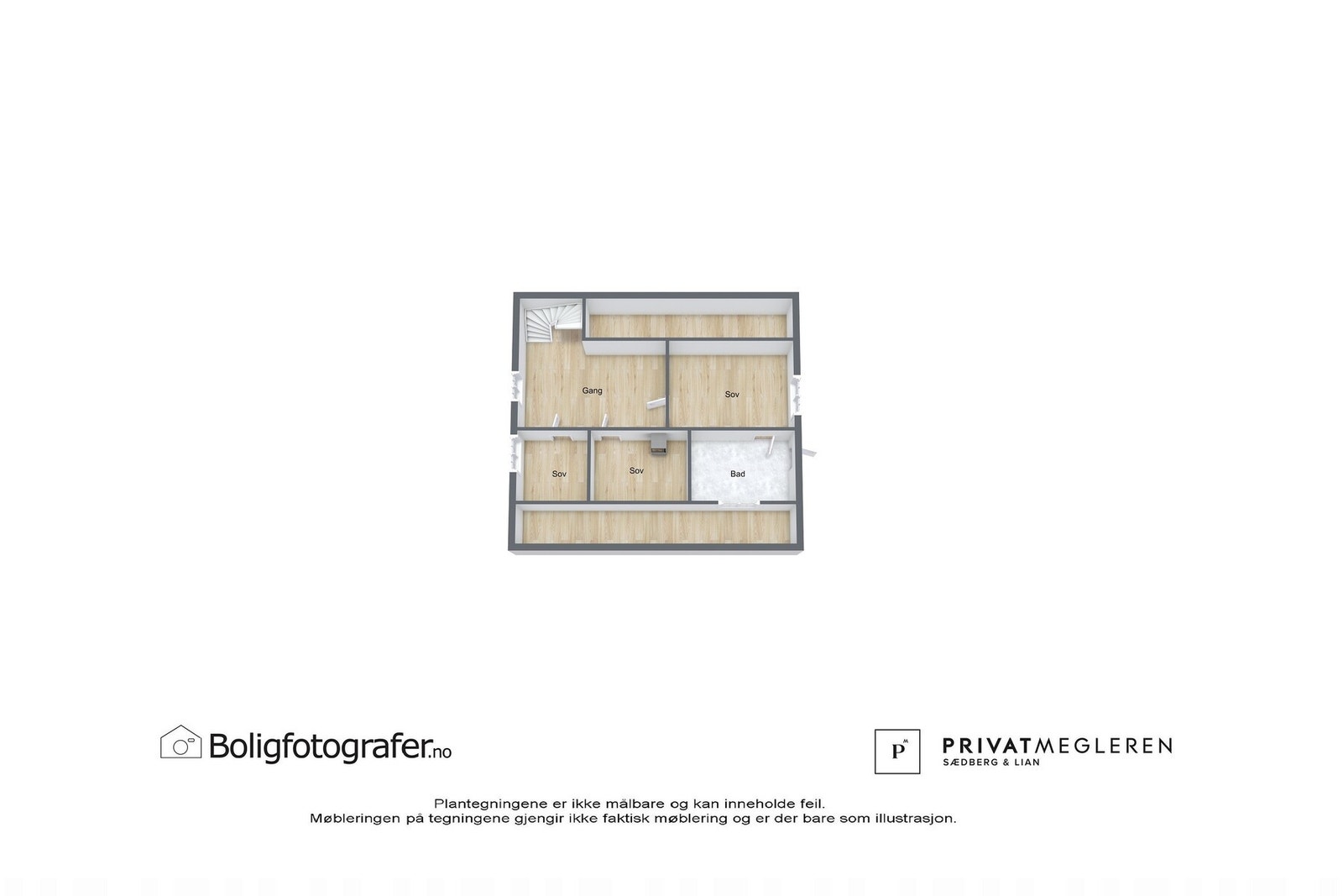 Plantegning 2. etasje - ikke målsatt, kun en illustrasjon. Galleribilde