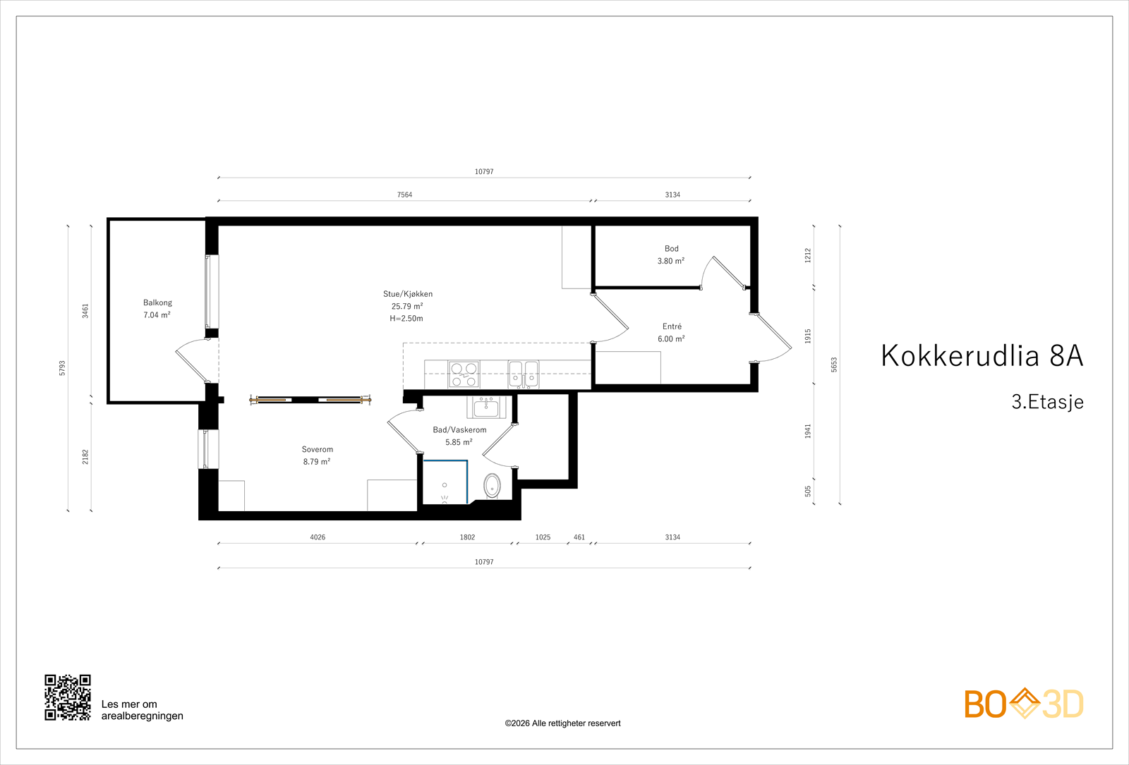 Plantegning 3. etasje. Galleribilde