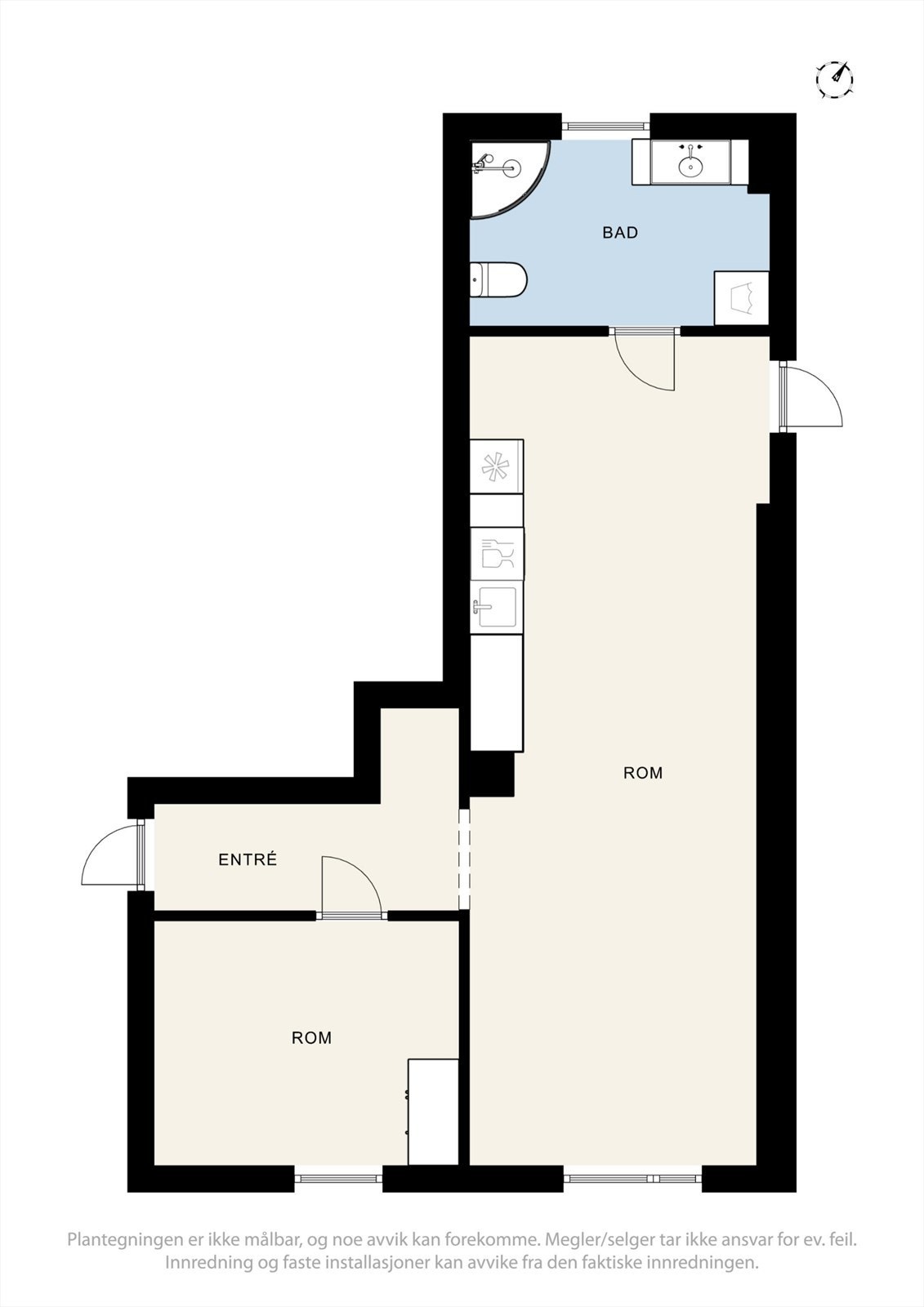Underetasje - Deler av underetasjen er i dag innredet som egen enhet uten gjennomgang til hovedetasjen (se punkt "ferdigattest"). Galleribilde
