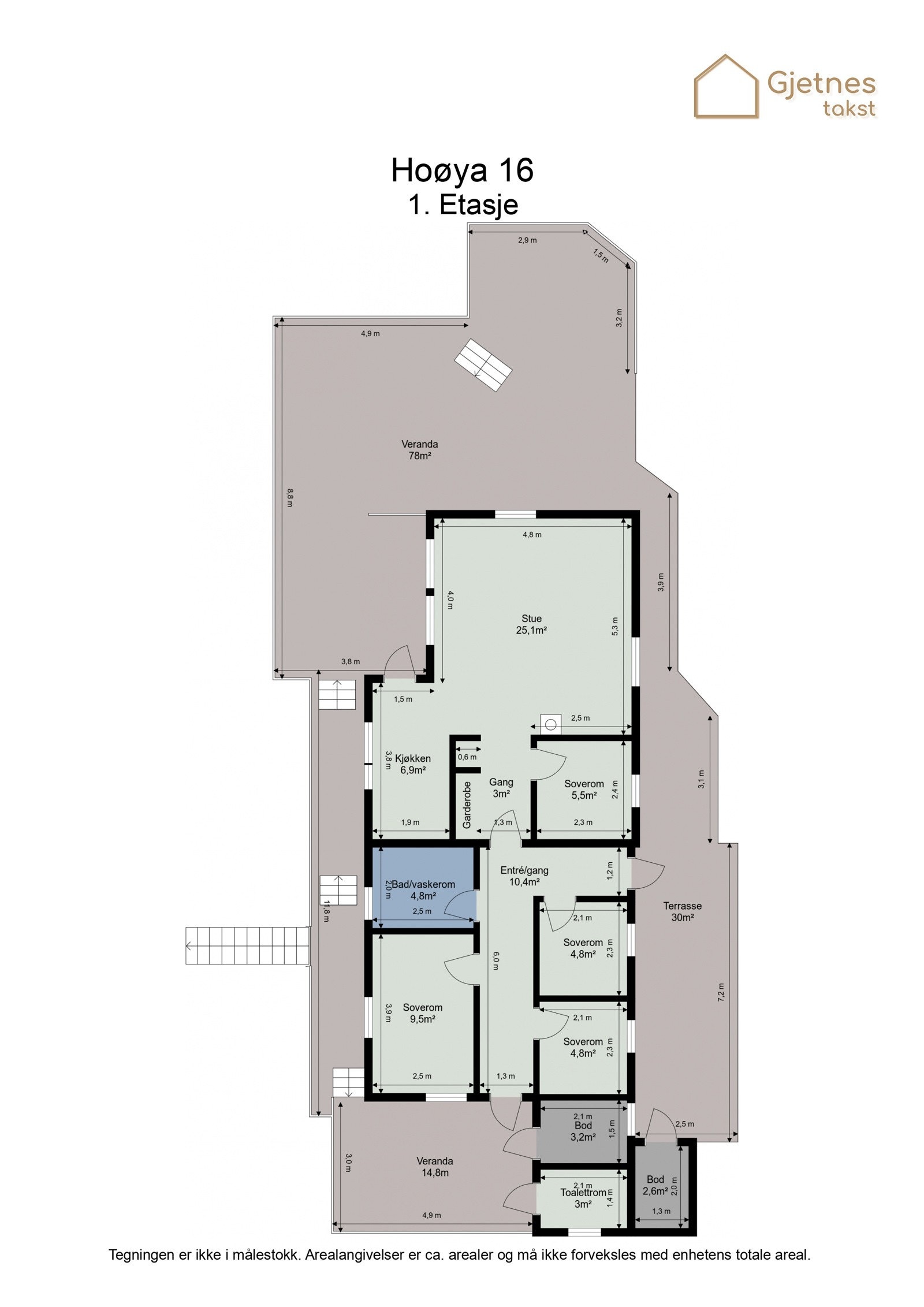 Floorplan letterhead - Hoøya 16 - 1. Etasje - 2D Floor Plan Galleribilde