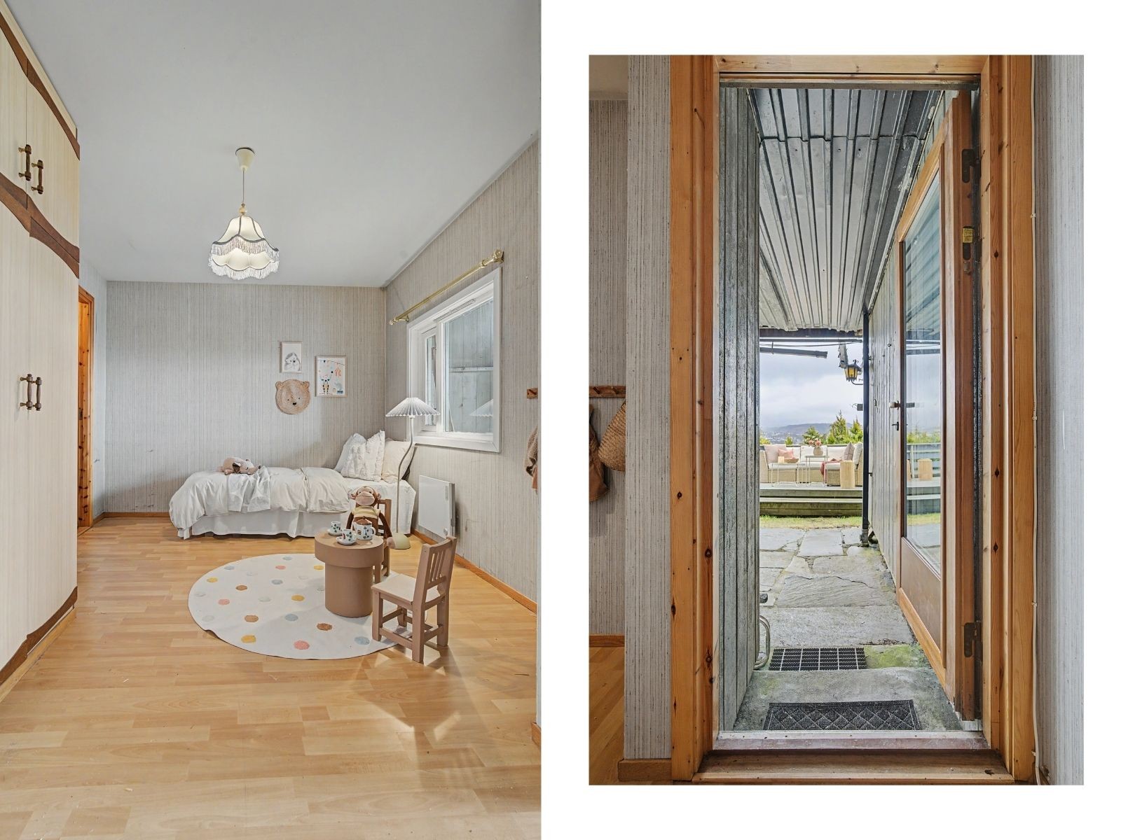 Herfra går vi ut på den største uteplassen. Galleribilde