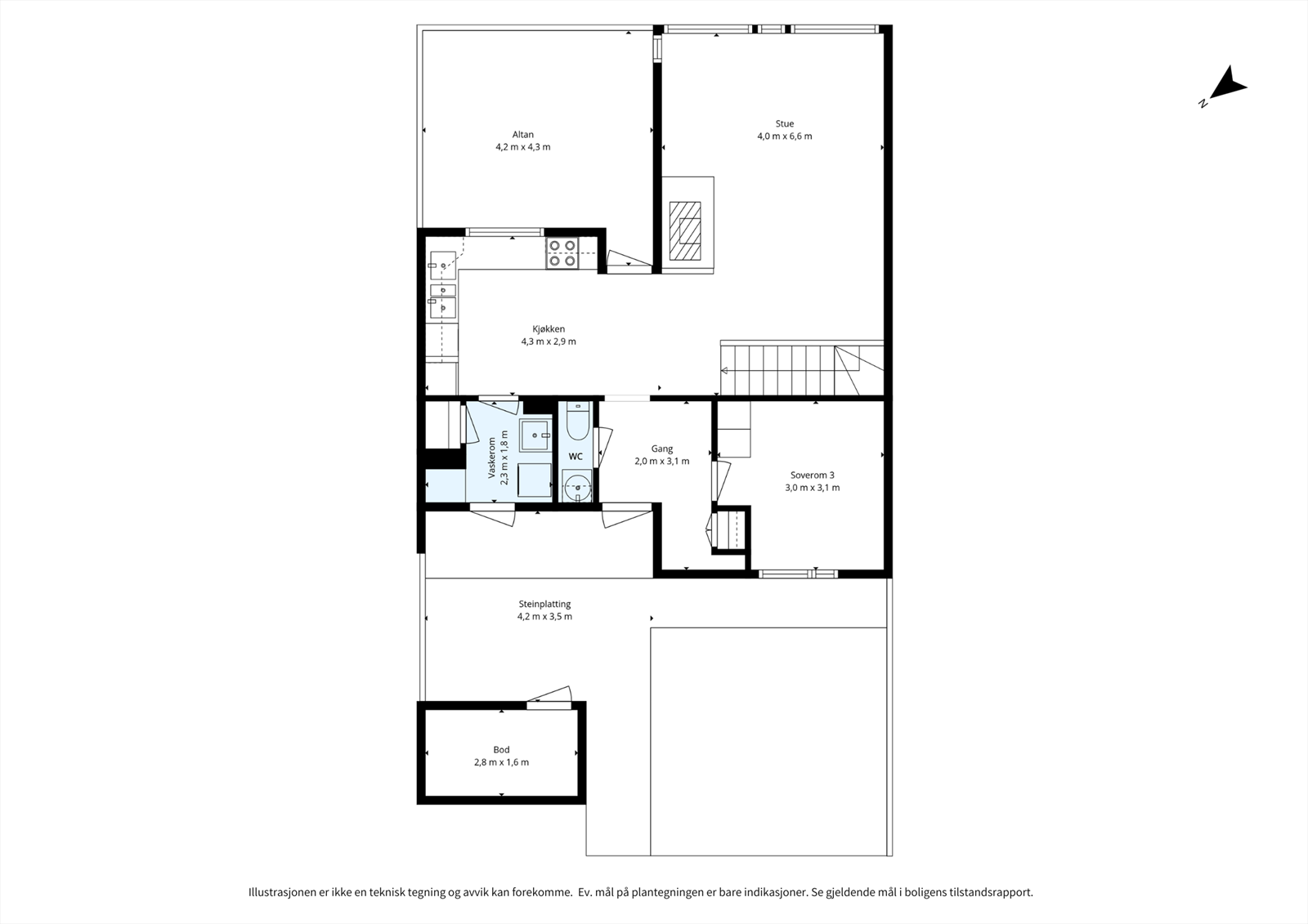 1. etasje er både inngangsetasje og hovedoppholdssted - elegant for gjester på besøk. Galleribilde