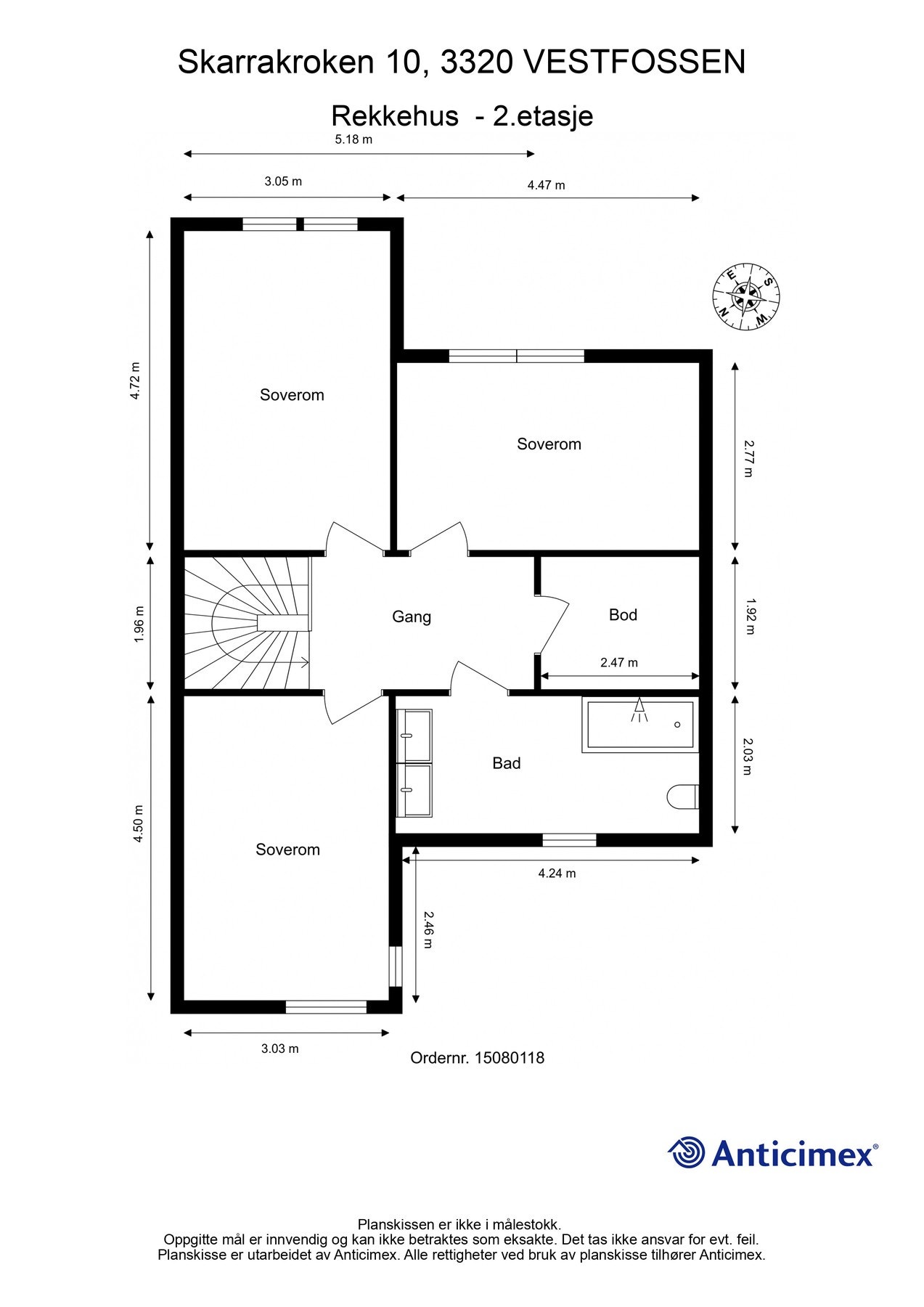 Plantegning 2. etasje Galleribilde