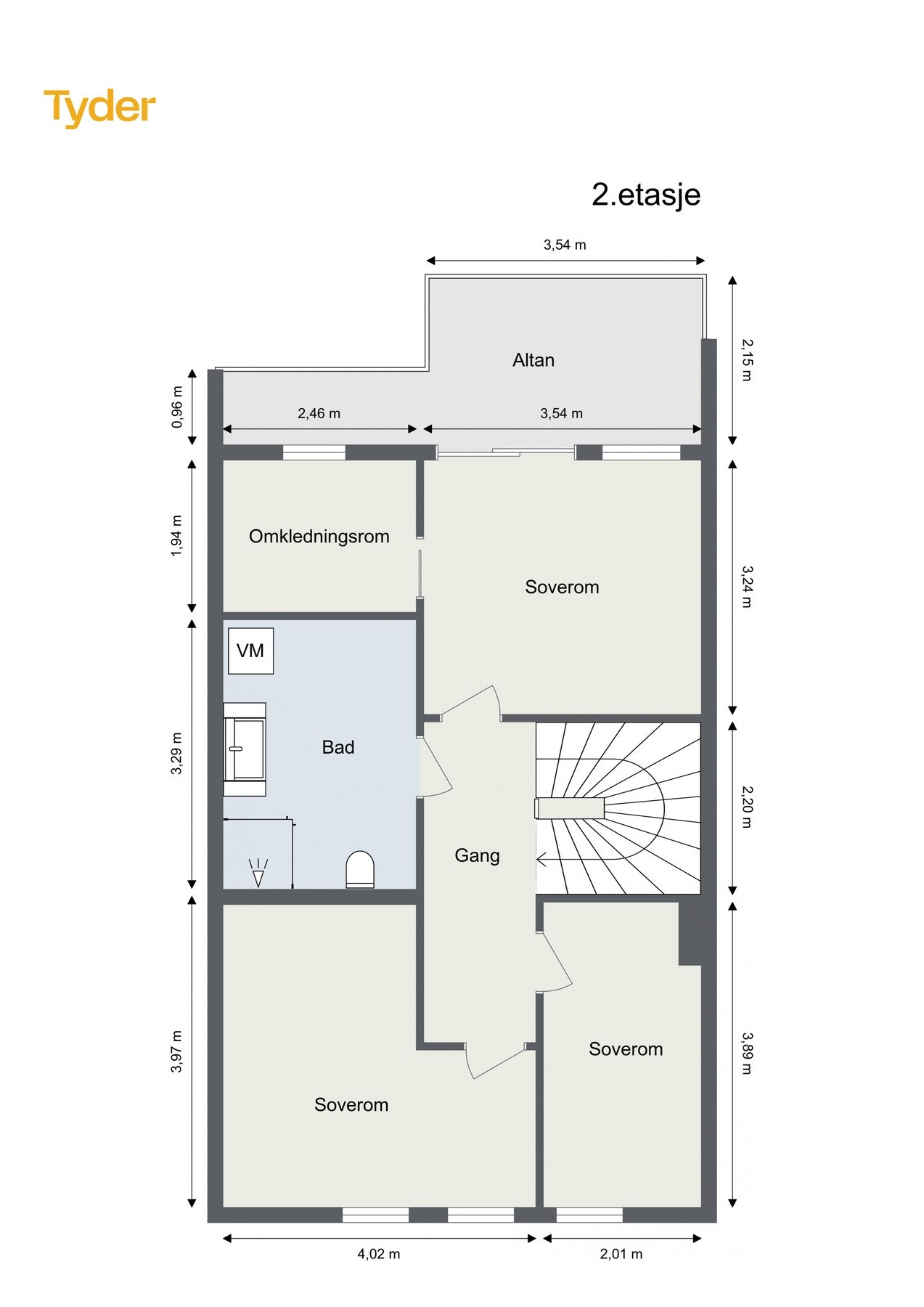Plantegning 2 etg. Galleribilde