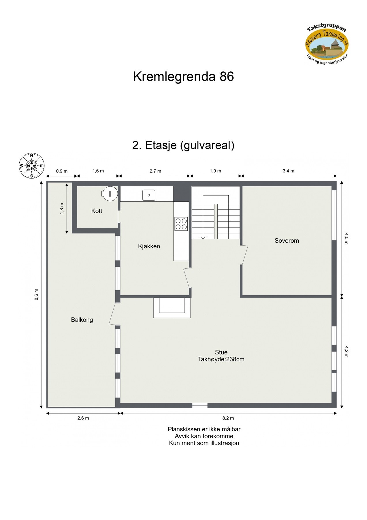 Plantegning - 1.etg - Kremlegrenda 86 Galleribilde