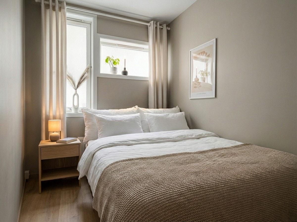 Alternativ innredning på gjestesoverom. (Digital møblering - kun ment som illustrasjon og avvik kan forekomme) Galleribilde