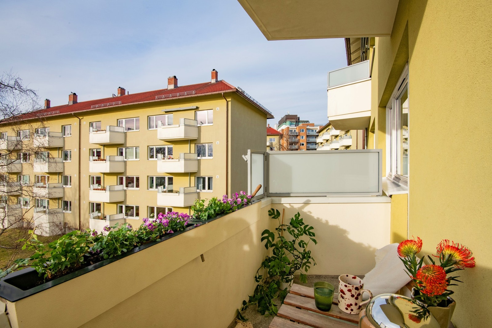 Hyggelig, nordvestvendt balkong på ca. 4m². Galleribilde