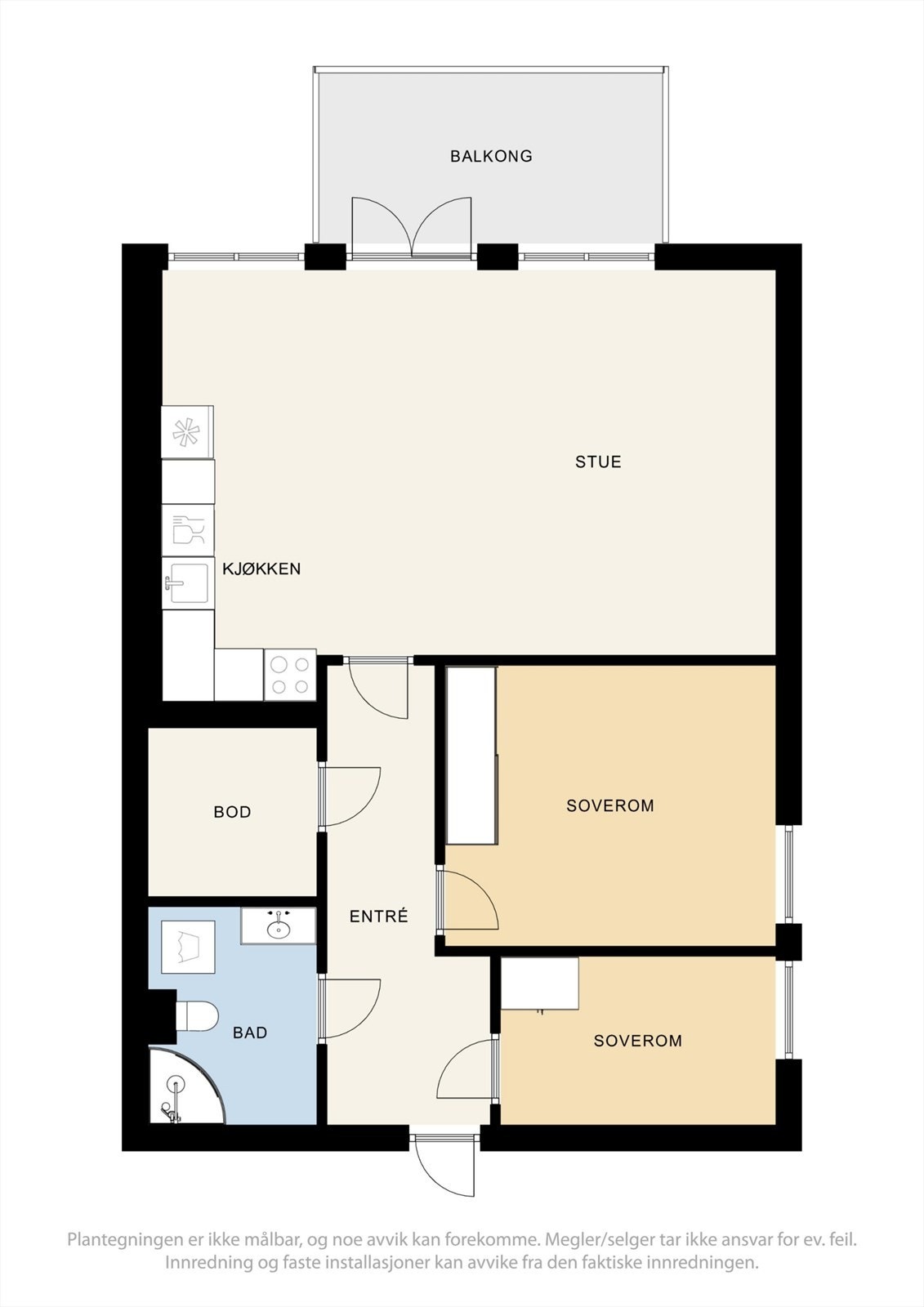 Plantegning av leiligheten. Galleribilde