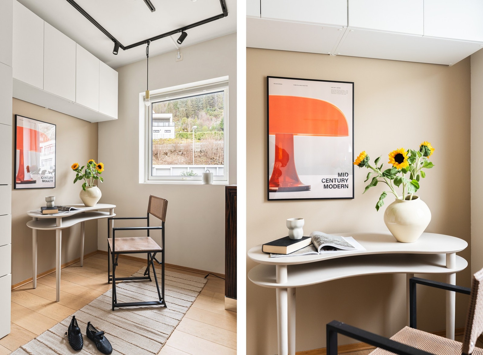 1. etasje har også et rom innredet som kontor med ekstra oppbevaringsplass. Galleribilde