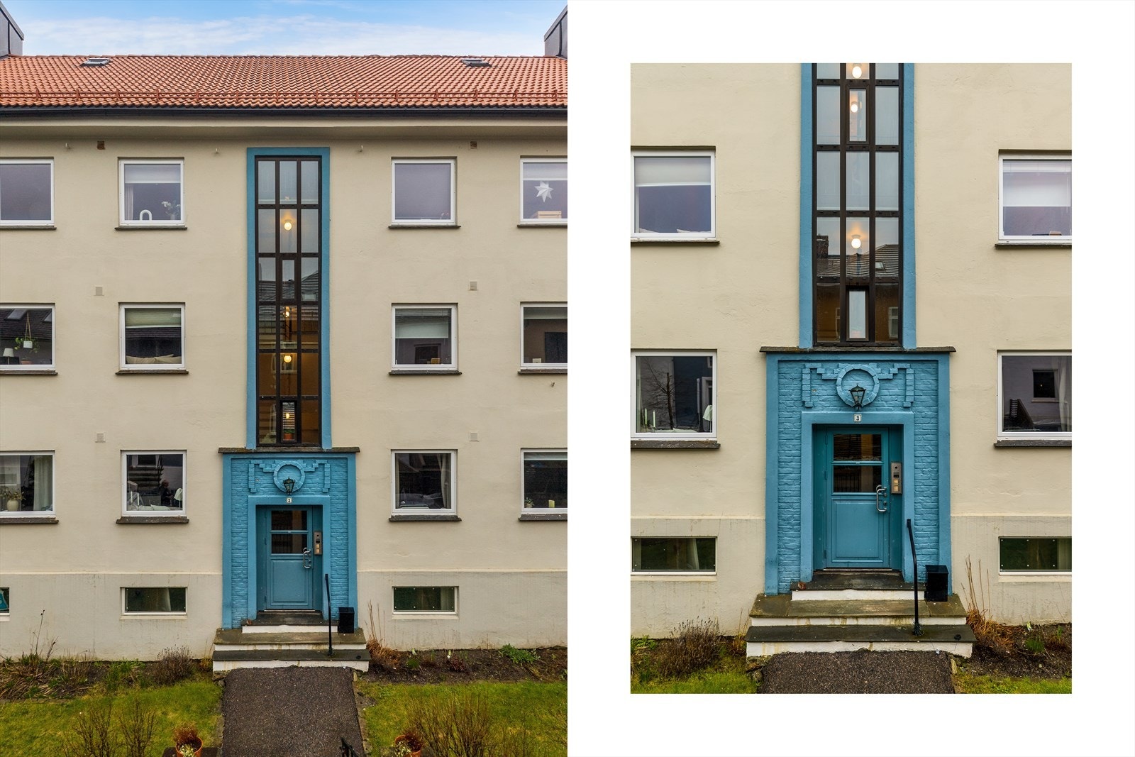 - Bygget er tegnet av arkitekt Ole Landmark og ble oppført i 1947/1948 - Galleribilde