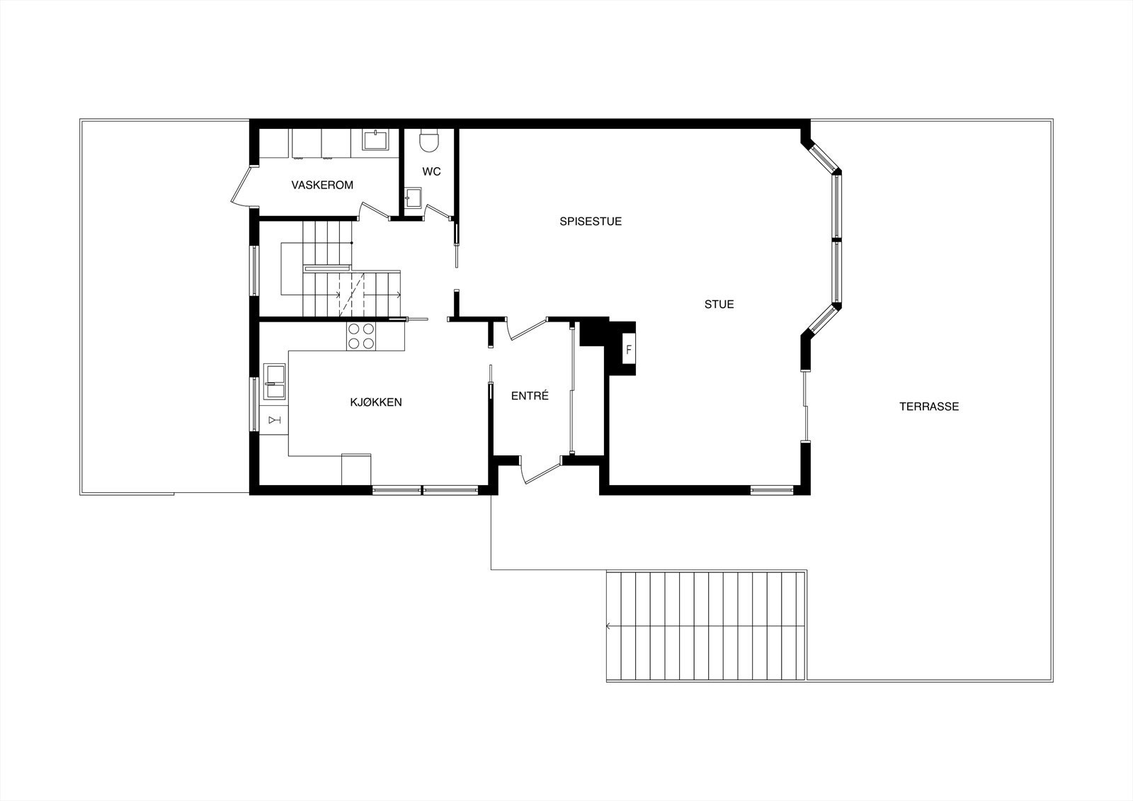 Plantegning 1. Etasje Galleribilde