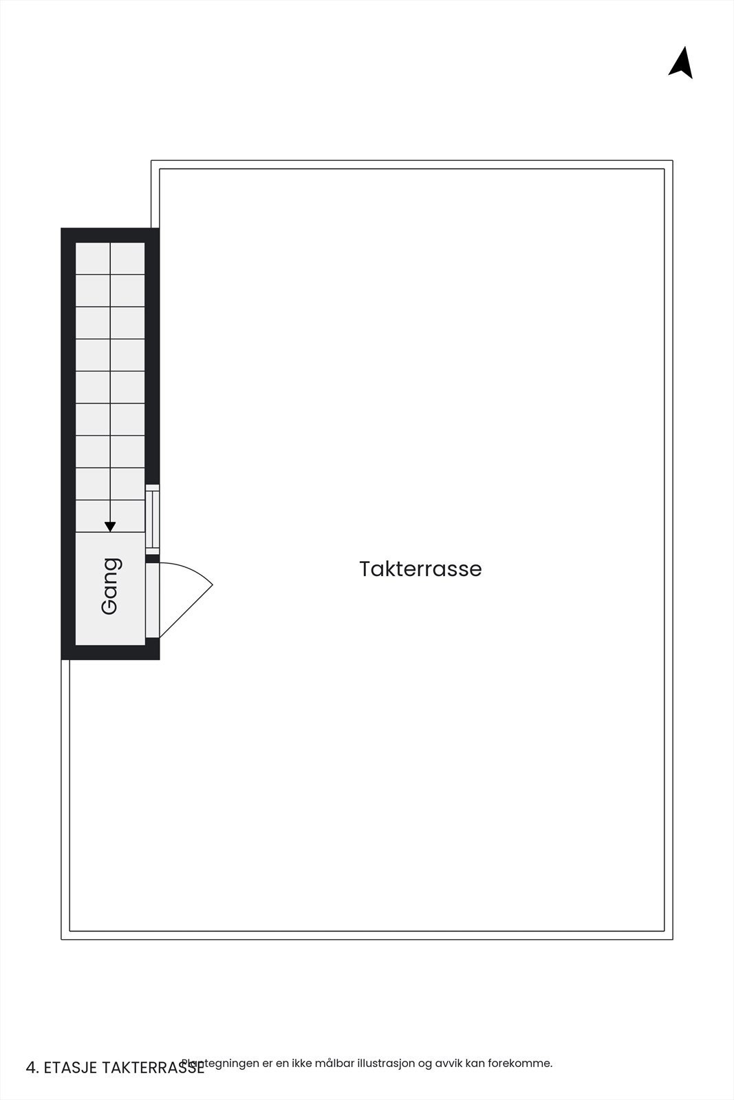 Plantegning takterrasse Galleribilde