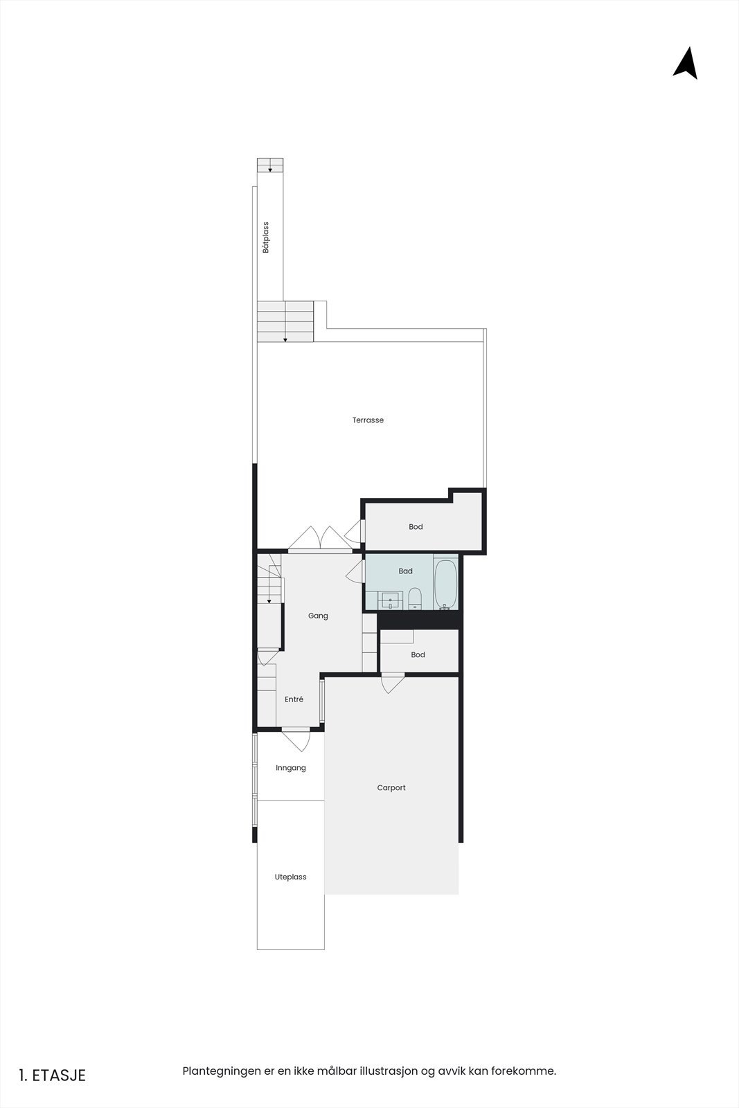 Plantegning 1. etasje Galleribilde