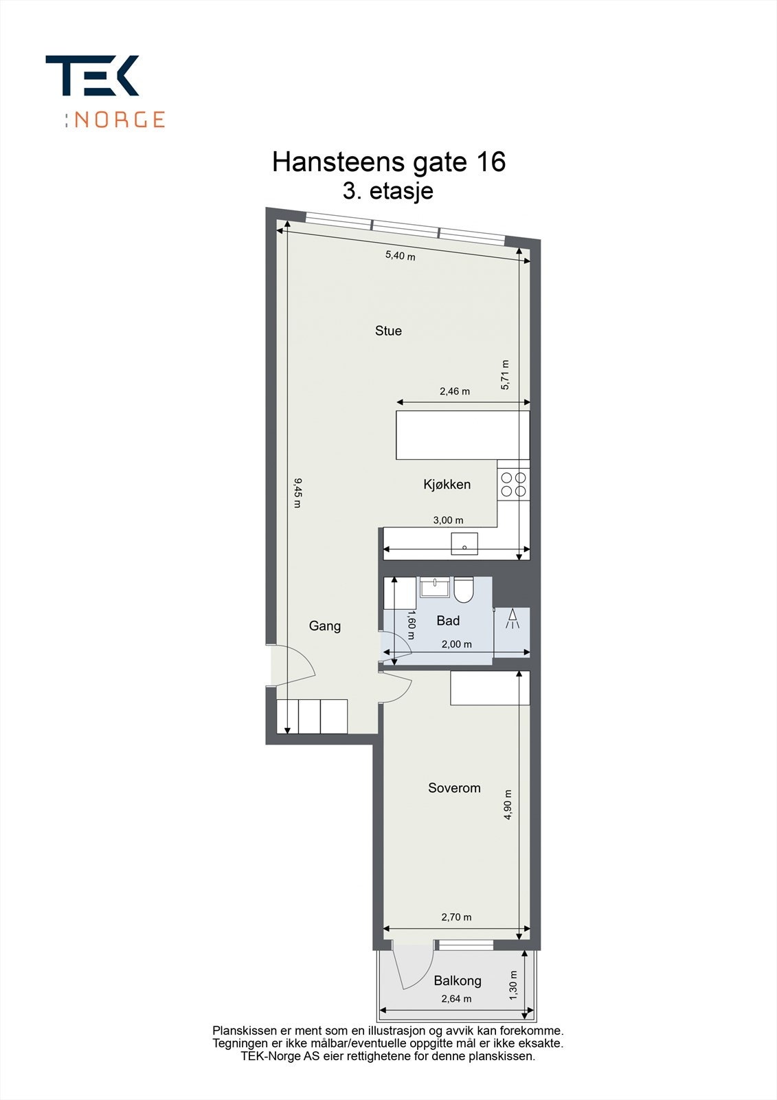 Gjennomgående planløsning med åpen stue/kjøkken. Galleribilde