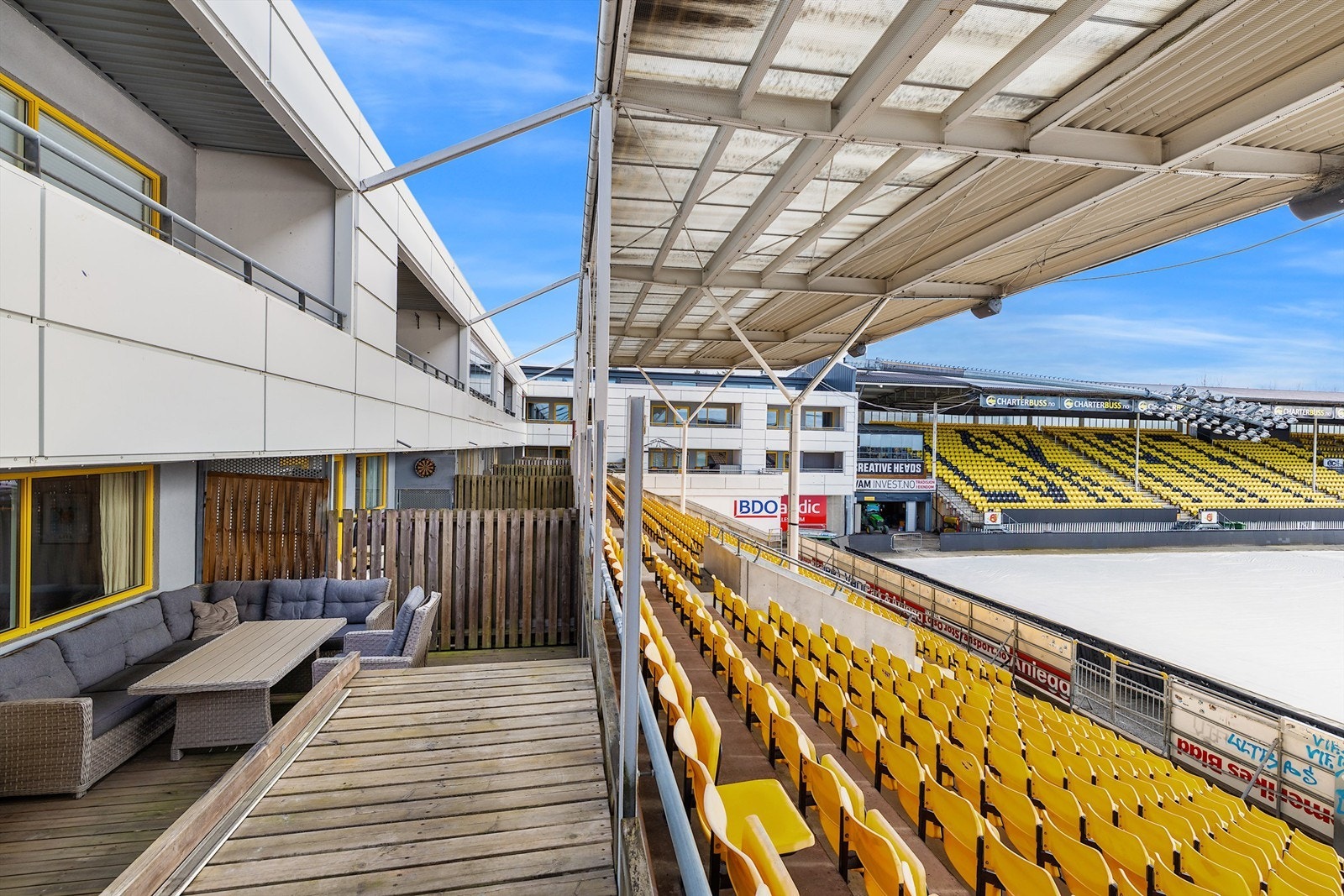 En helt spesiell beliggenhet for den sportsinteresserte. Galleribilde