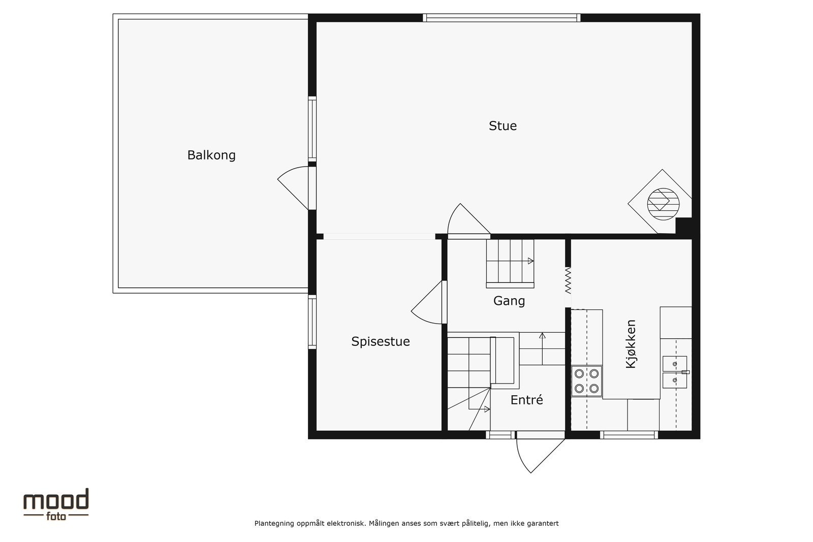 Plantegning hovedetasje. Galleribilde