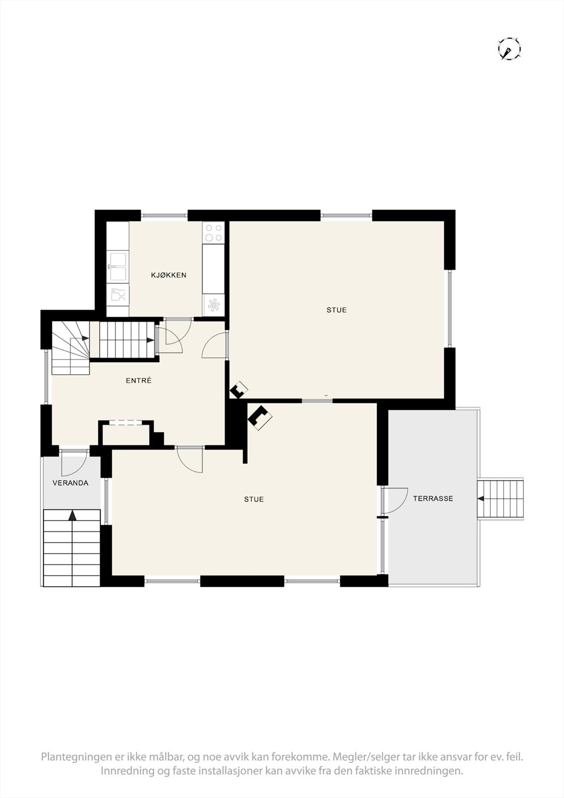 Første etasje - Se punkt "ferdigattest". Galleribilde