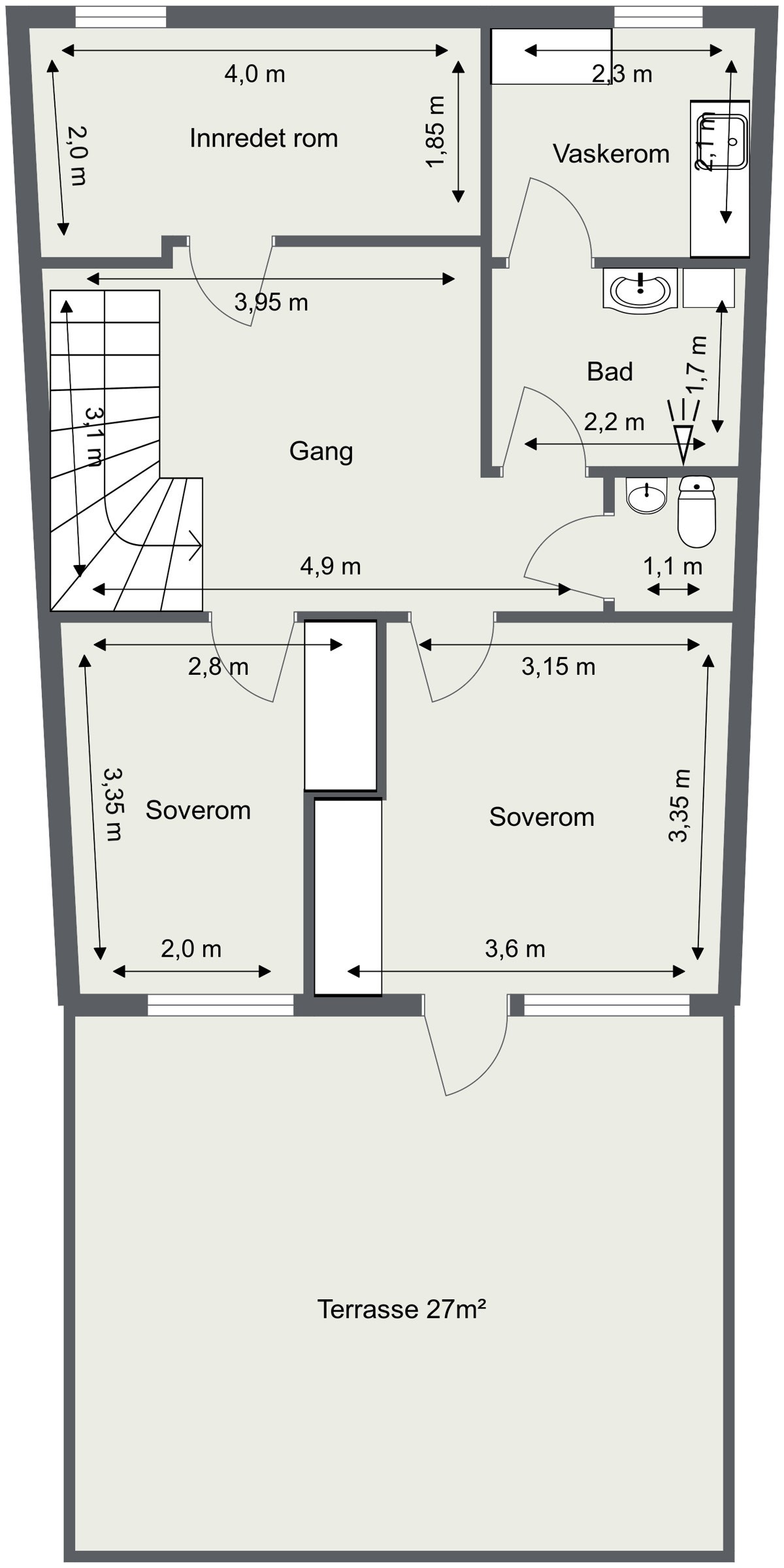 Plantegning underetasje. Galleribilde