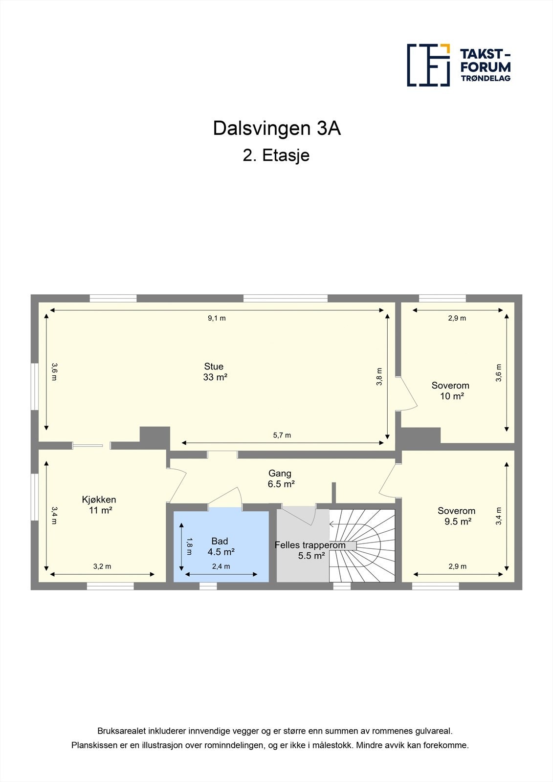 Planskisse 2.etasje. Galleribilde