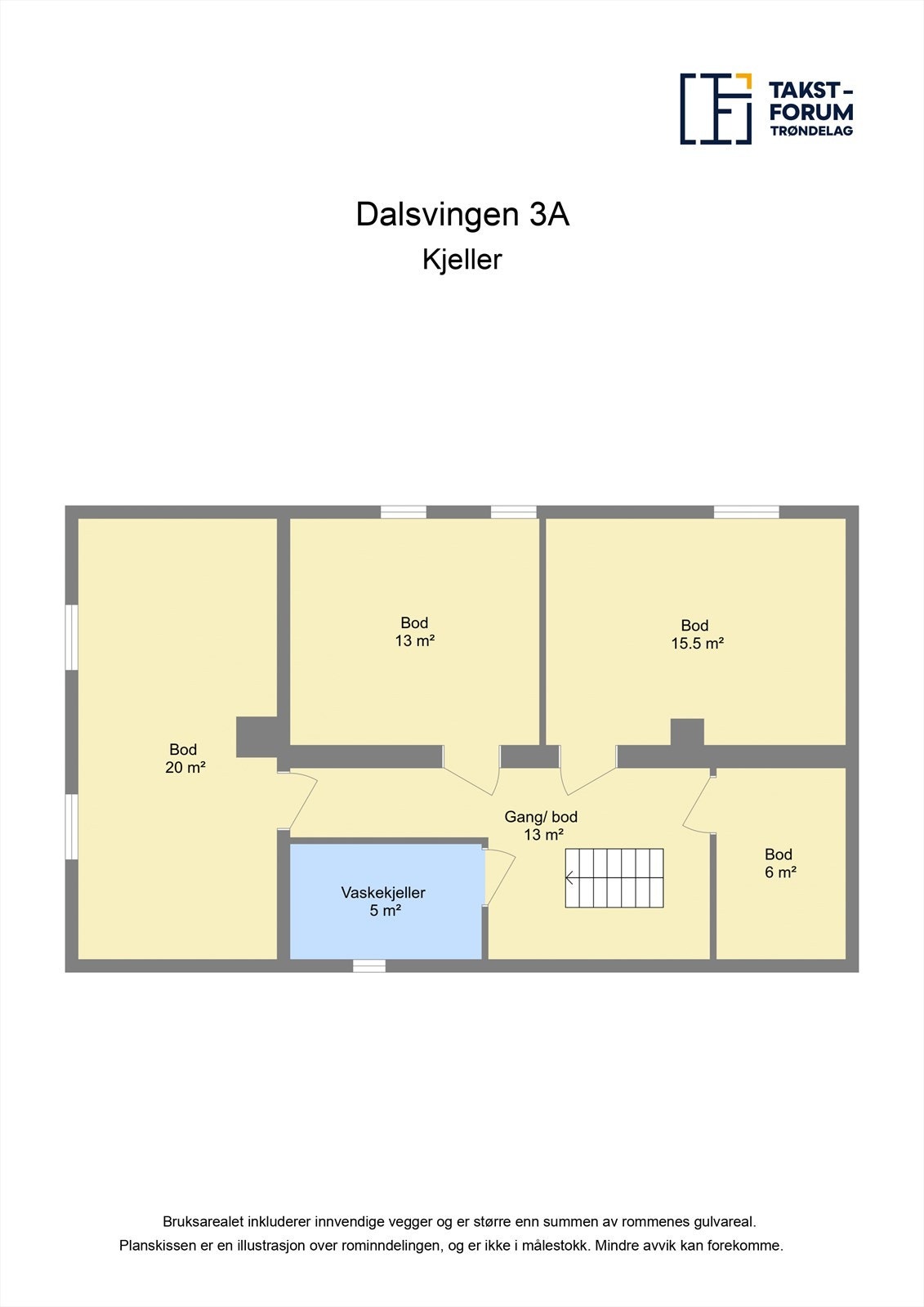 Planskisse kjeller. Galleribilde