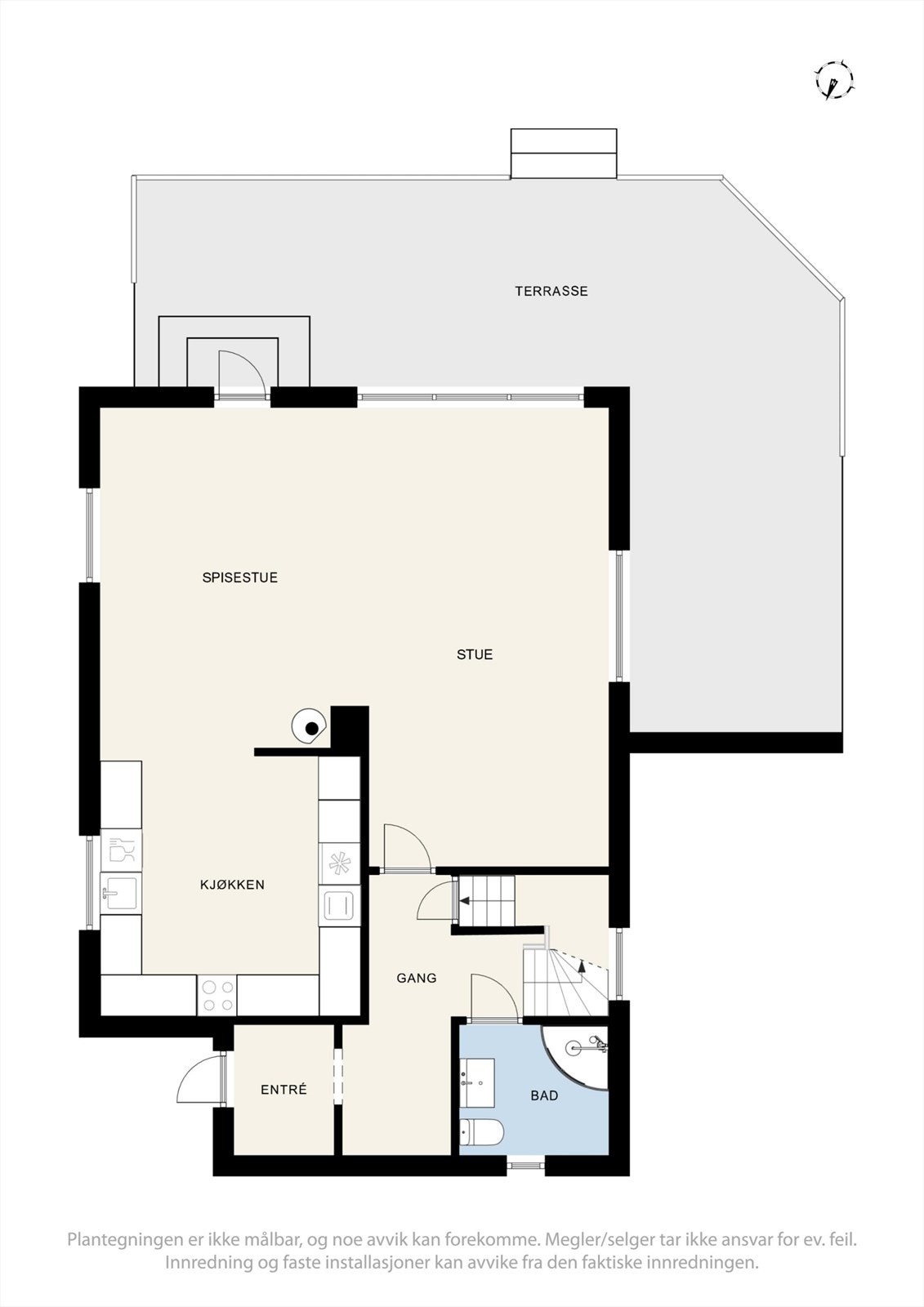 Planskisse 1. etg. Galleribilde