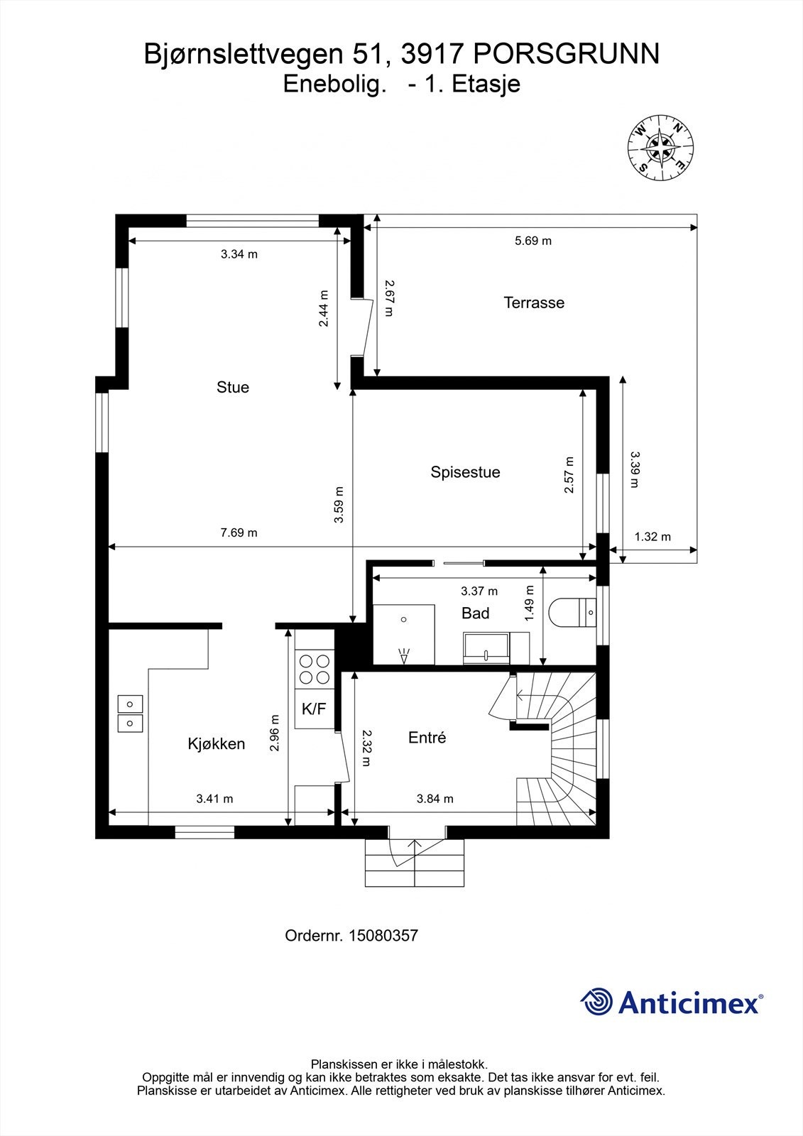 Plantegning 1. etasje Galleribilde