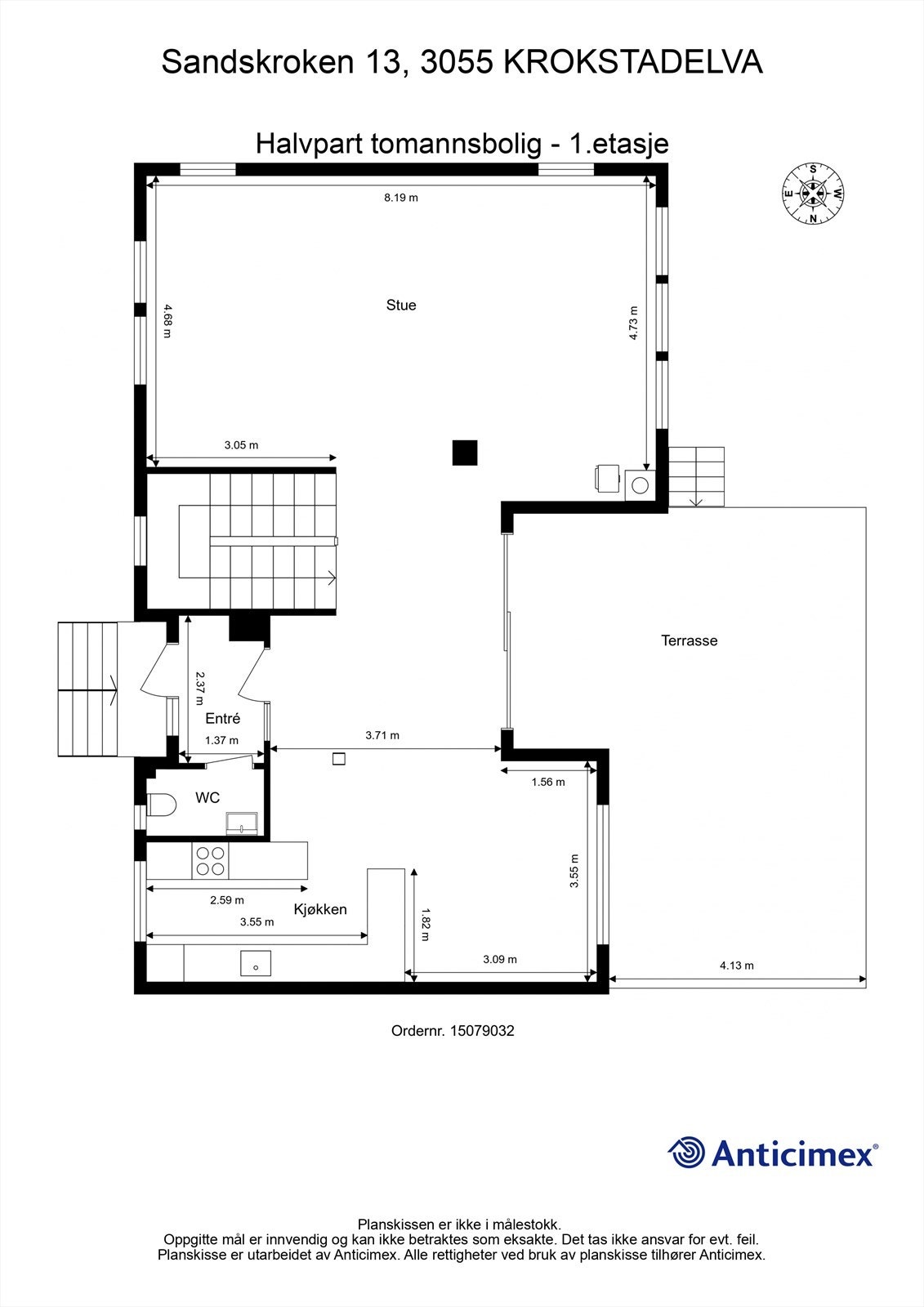 Plantegning 1. etasje Galleribilde