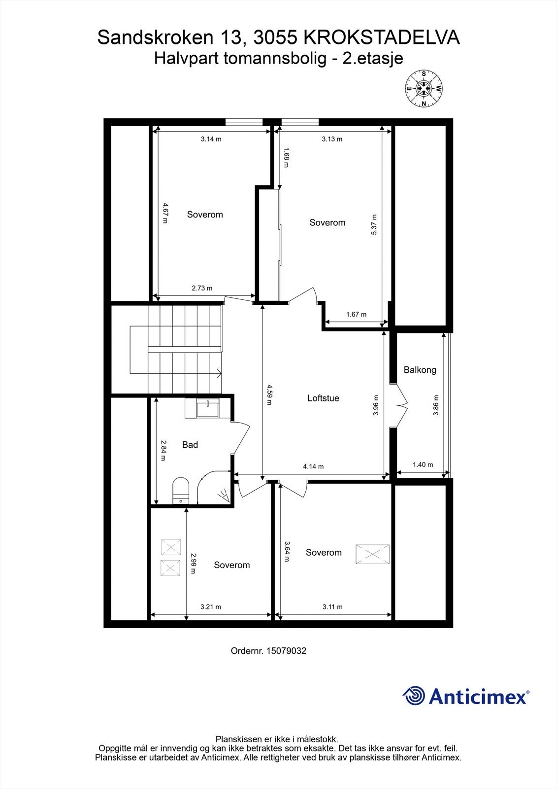 Plantegning 2. etasje Galleribilde