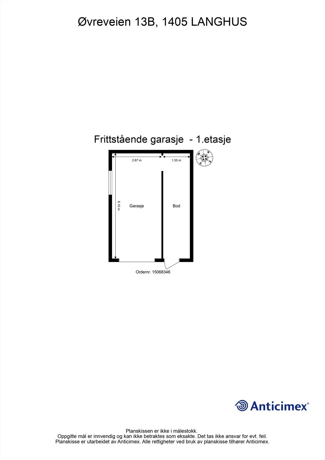 Plantegning - Frittstående garasje Galleribilde