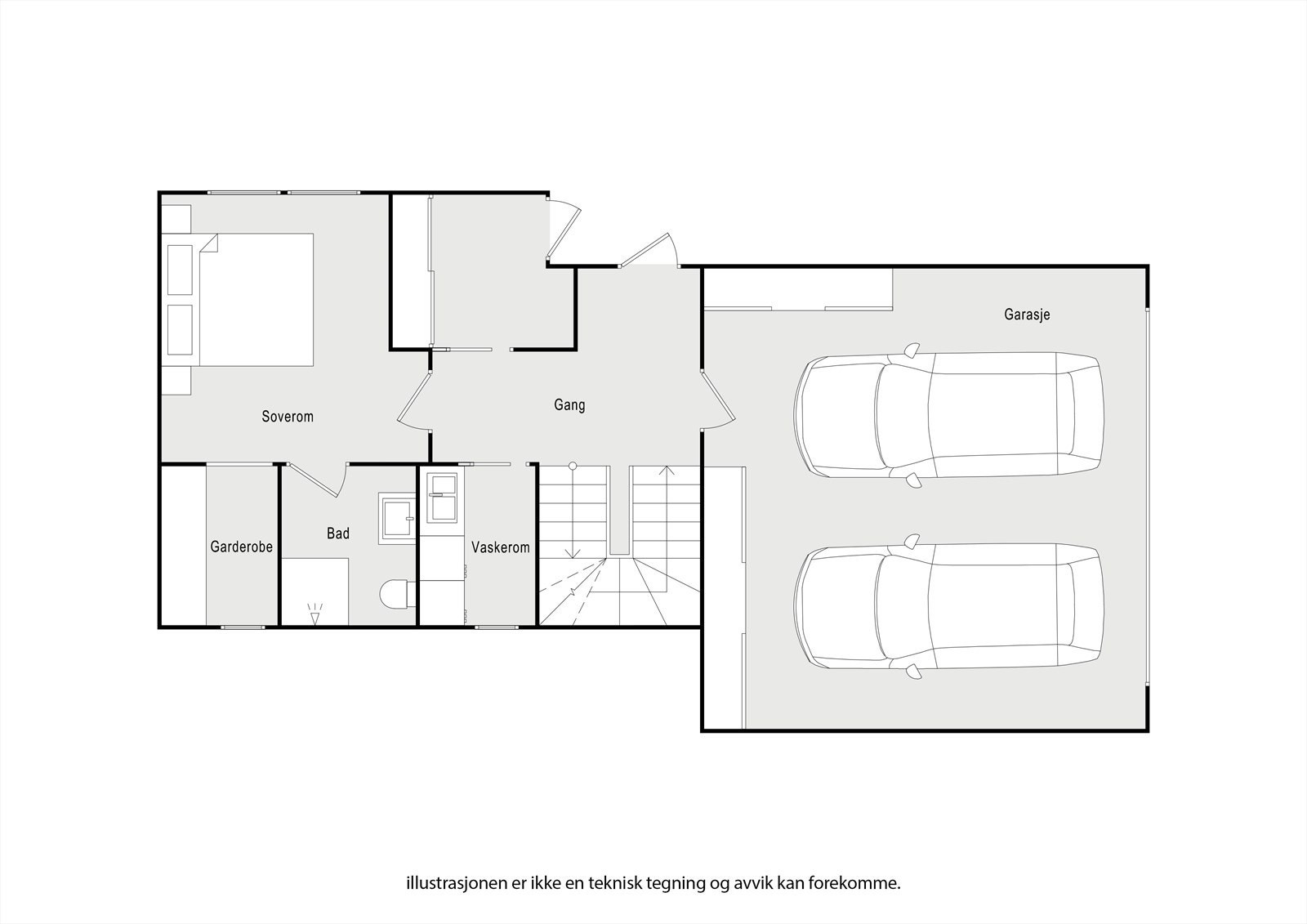 Planskisse 1. etasje. Galleribilde