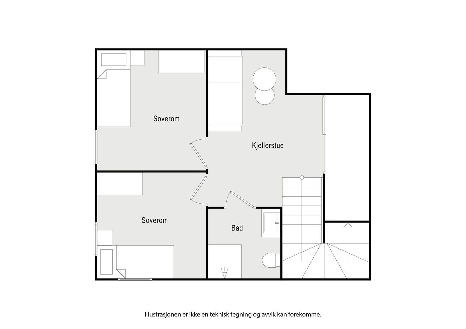 Planskisse u. etasje. Galleribilde