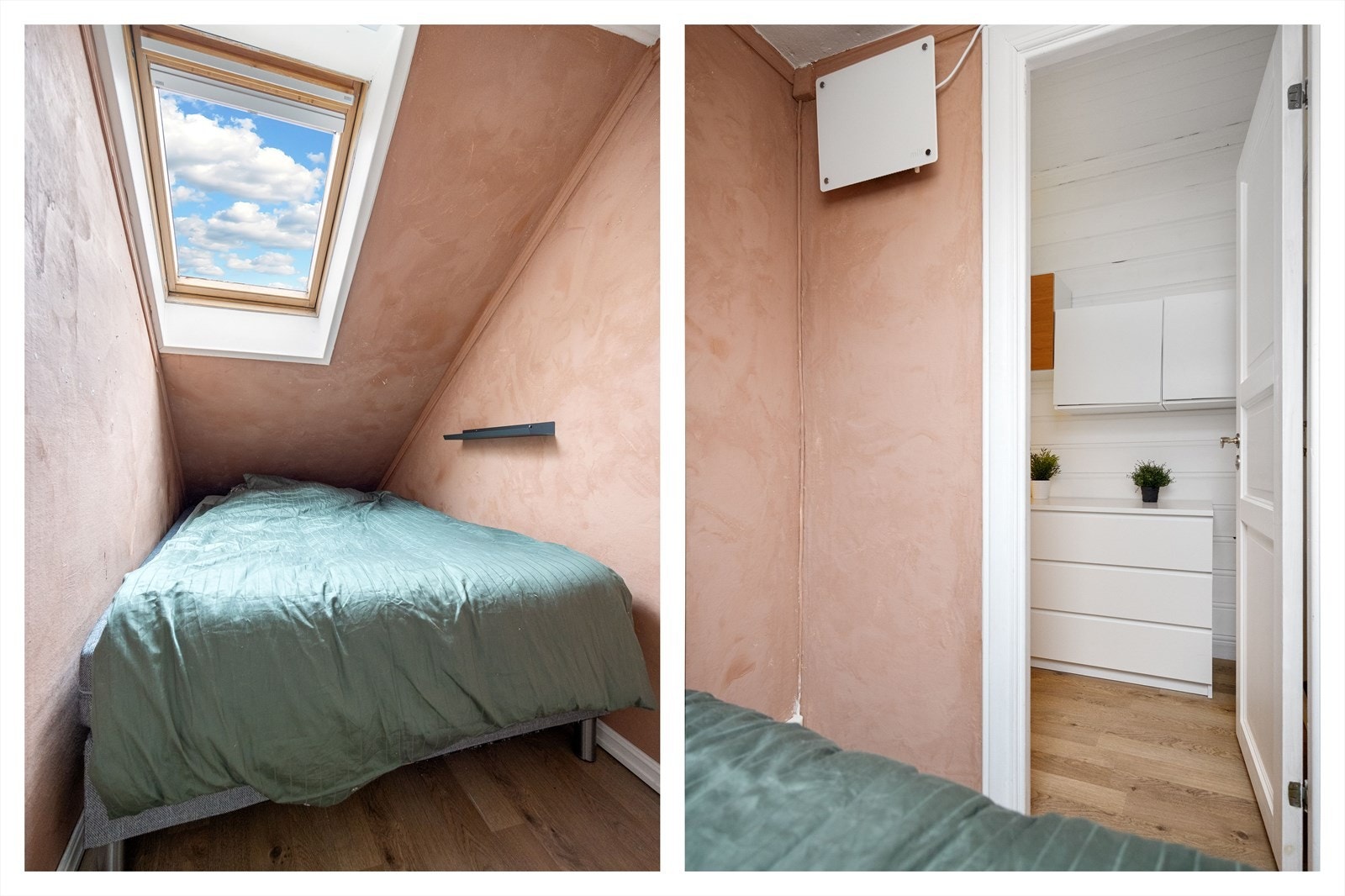 Overflatene er malt i duse fargetoner med fine løsninger Galleribilde