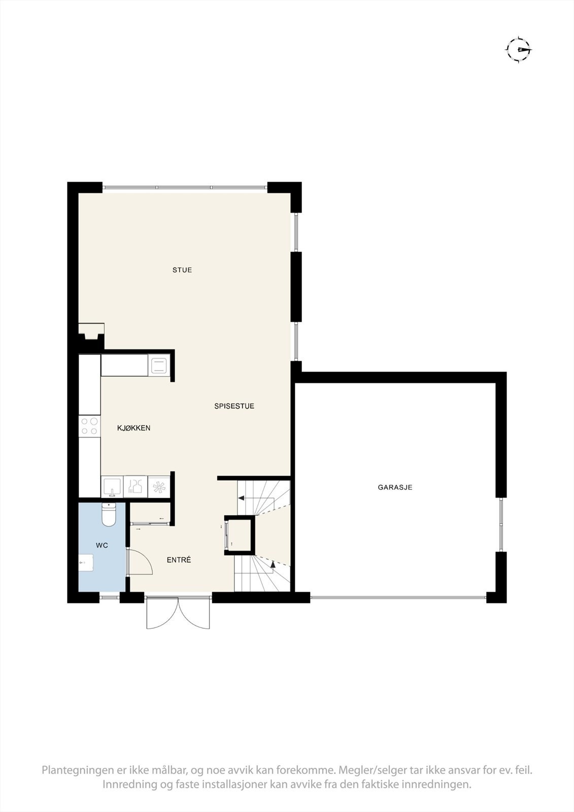 Plantegning 1. etasje Galleribilde