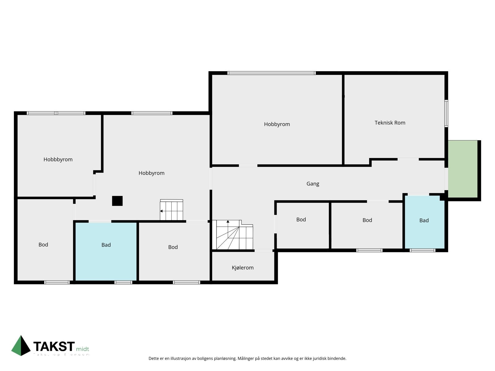 Planskisse kjeller Galleribilde