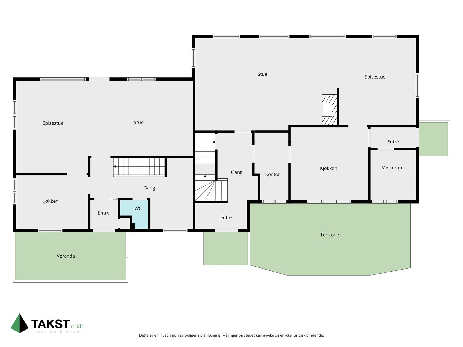 Planskisse 1. etasje Galleribilde