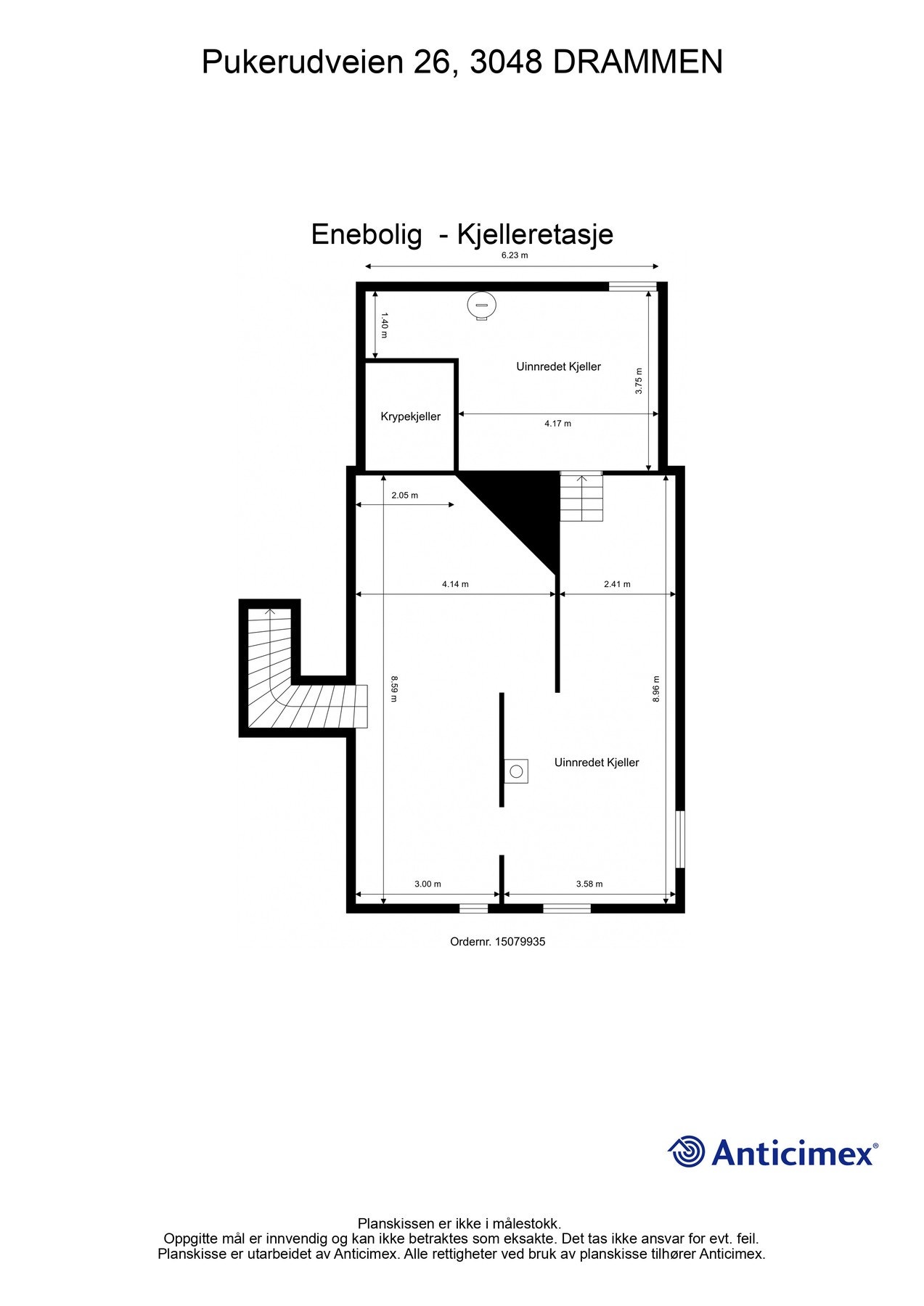 Plantegning underetasje Galleribilde