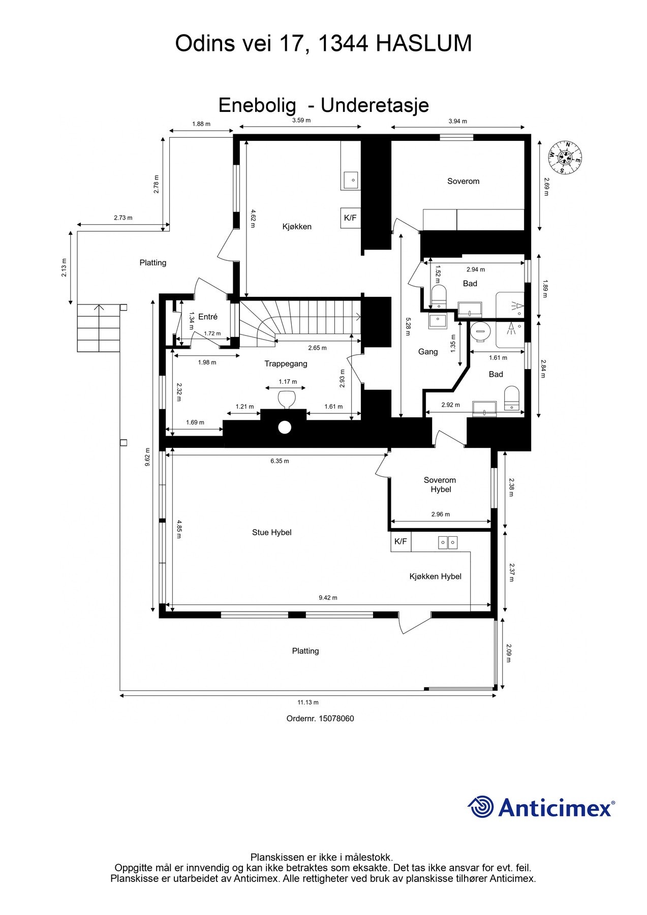 Plantegning - Underetasje Galleribilde