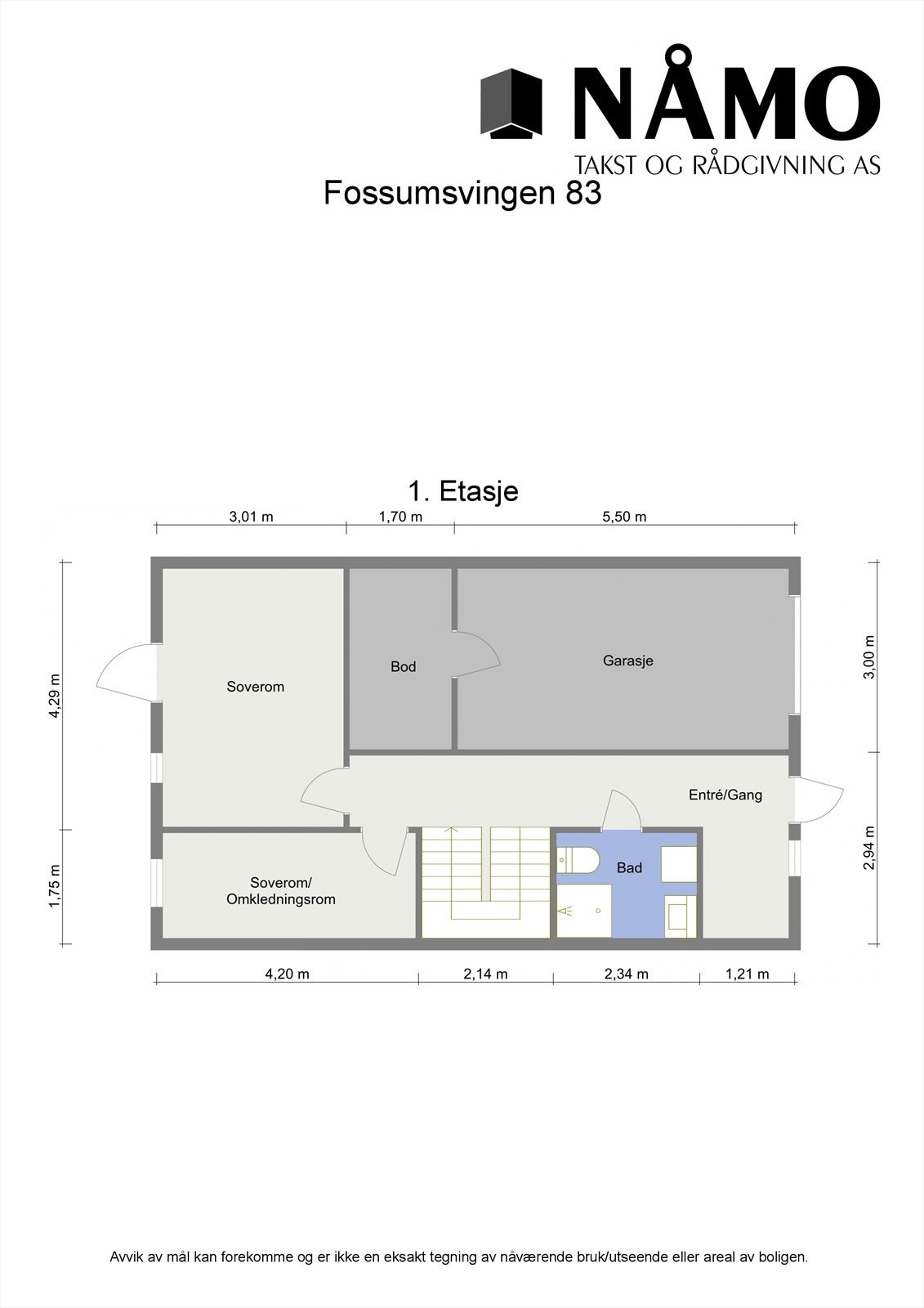 Plantegning 1. etasje Galleribilde