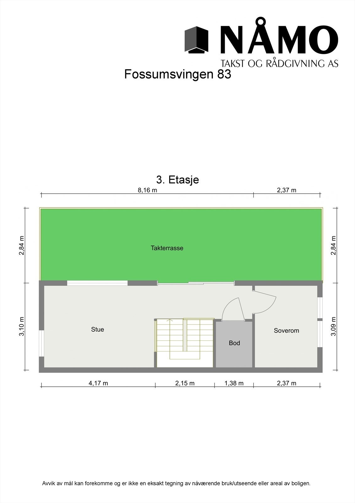 Plantegning 3. etasje Galleribilde